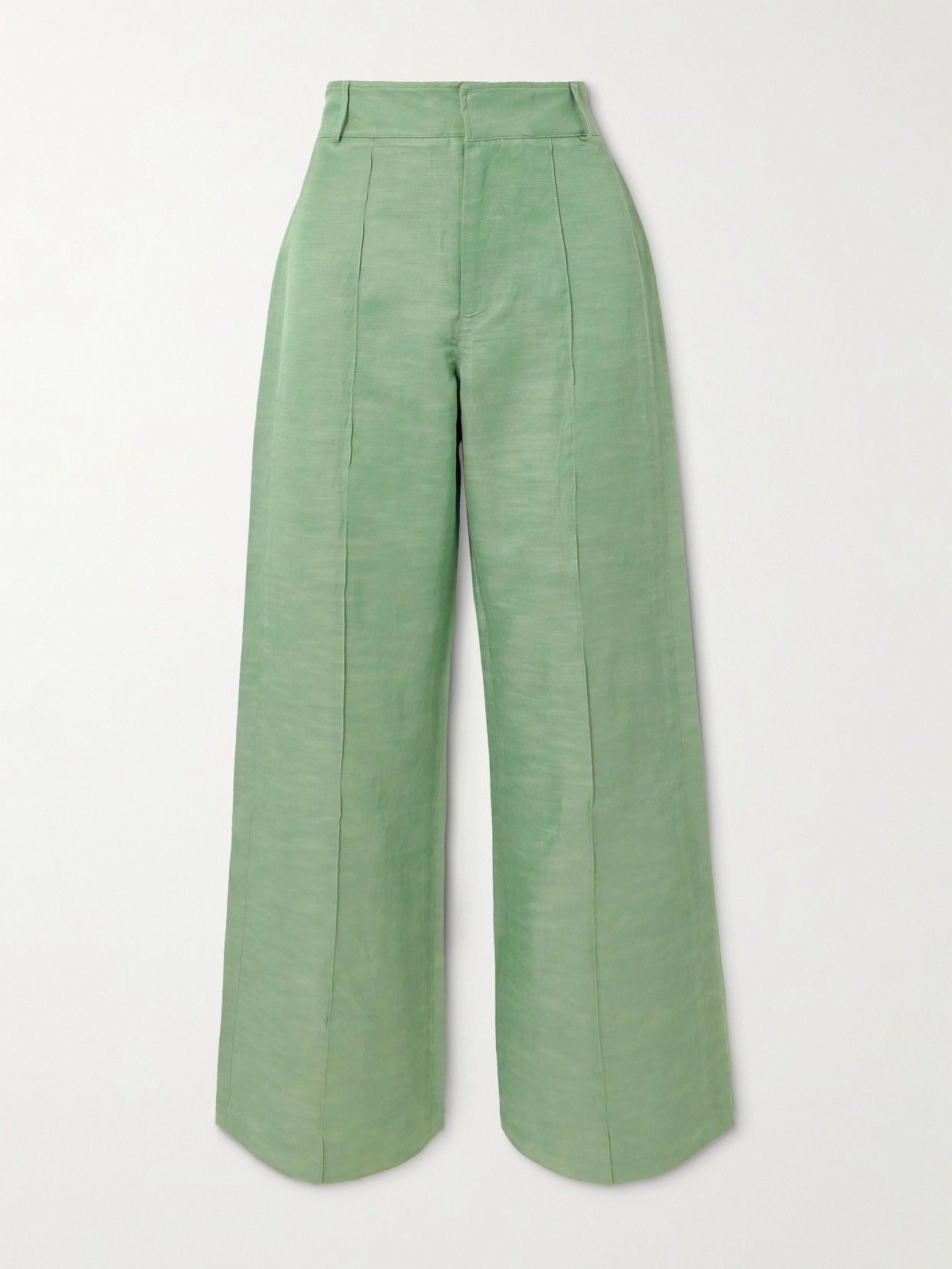 D'estree Yoshitomo Textured Woven Pants In Green