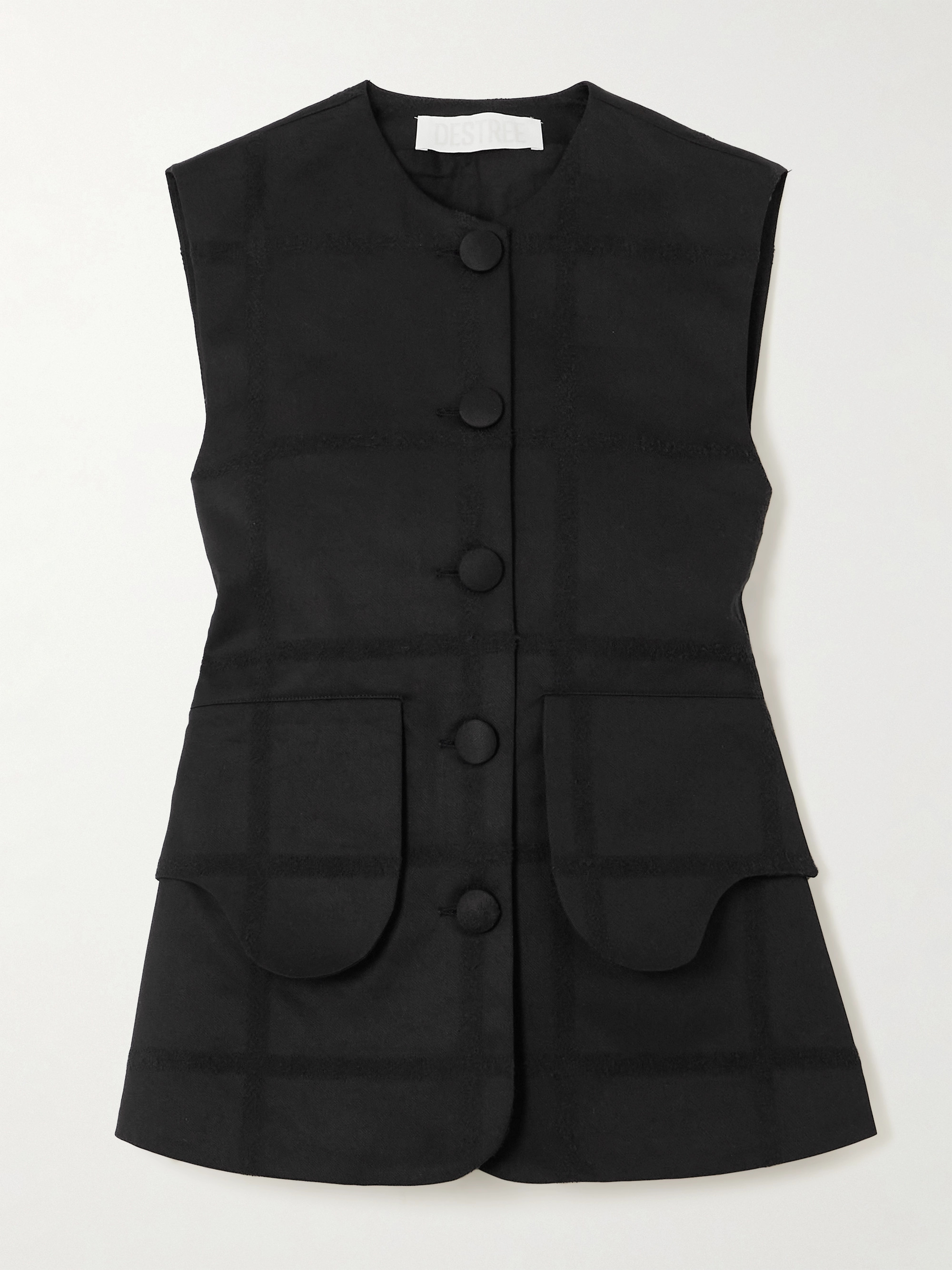 Destree Marianne cotton-twill jacquard vest thumbnail