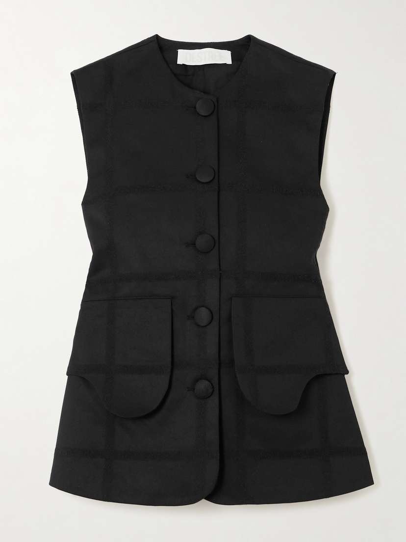 DESTREE Marianne Cotton-twill Jacquard Vest
