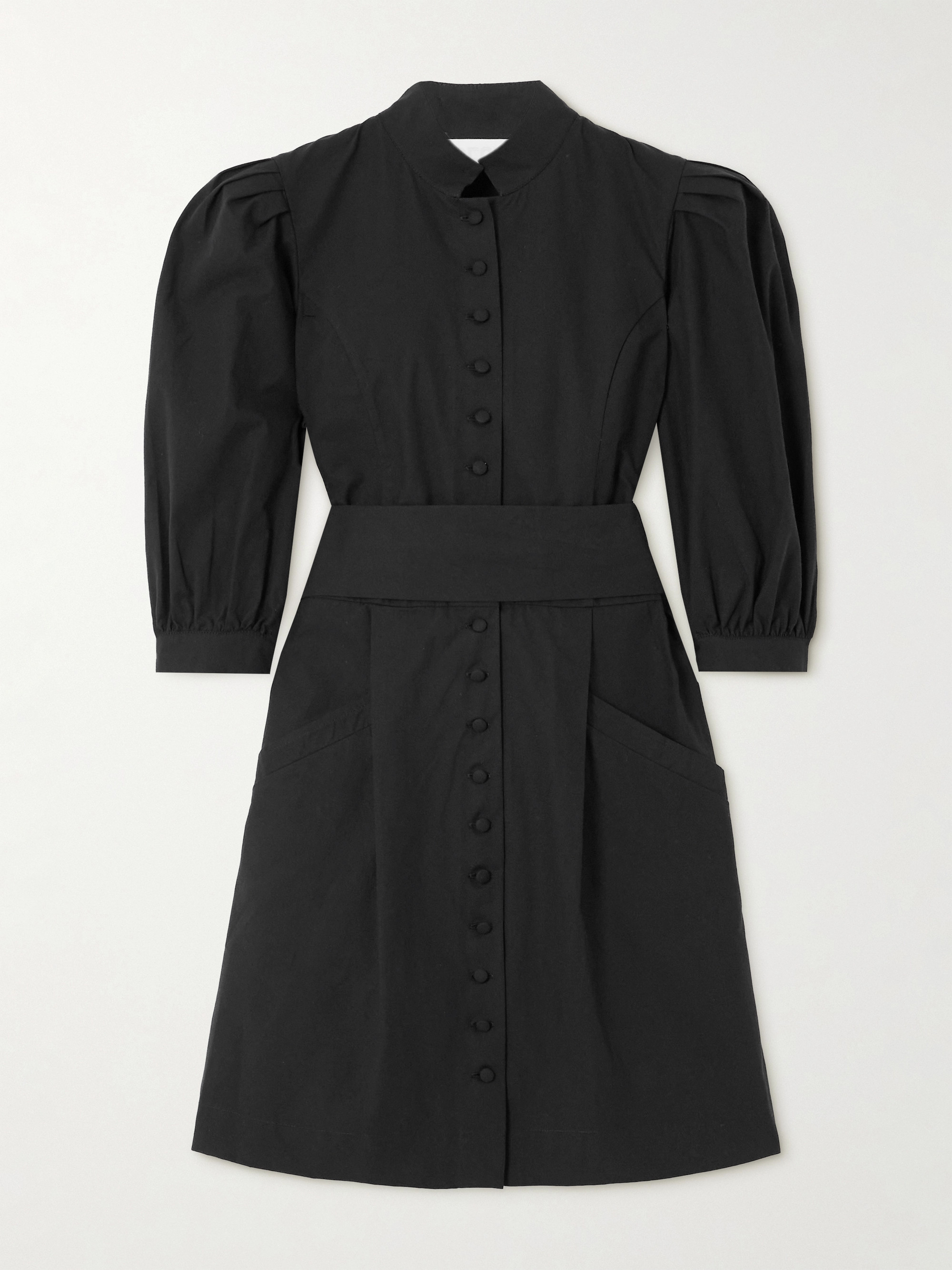 Destree Amoako belted cotton-poplin mini dress thumbnail