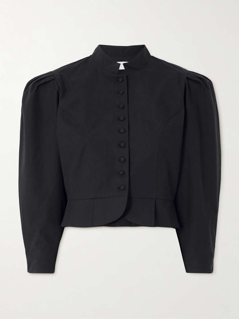 DESTREE Amoako Cropped Cotton-poplin Jacket