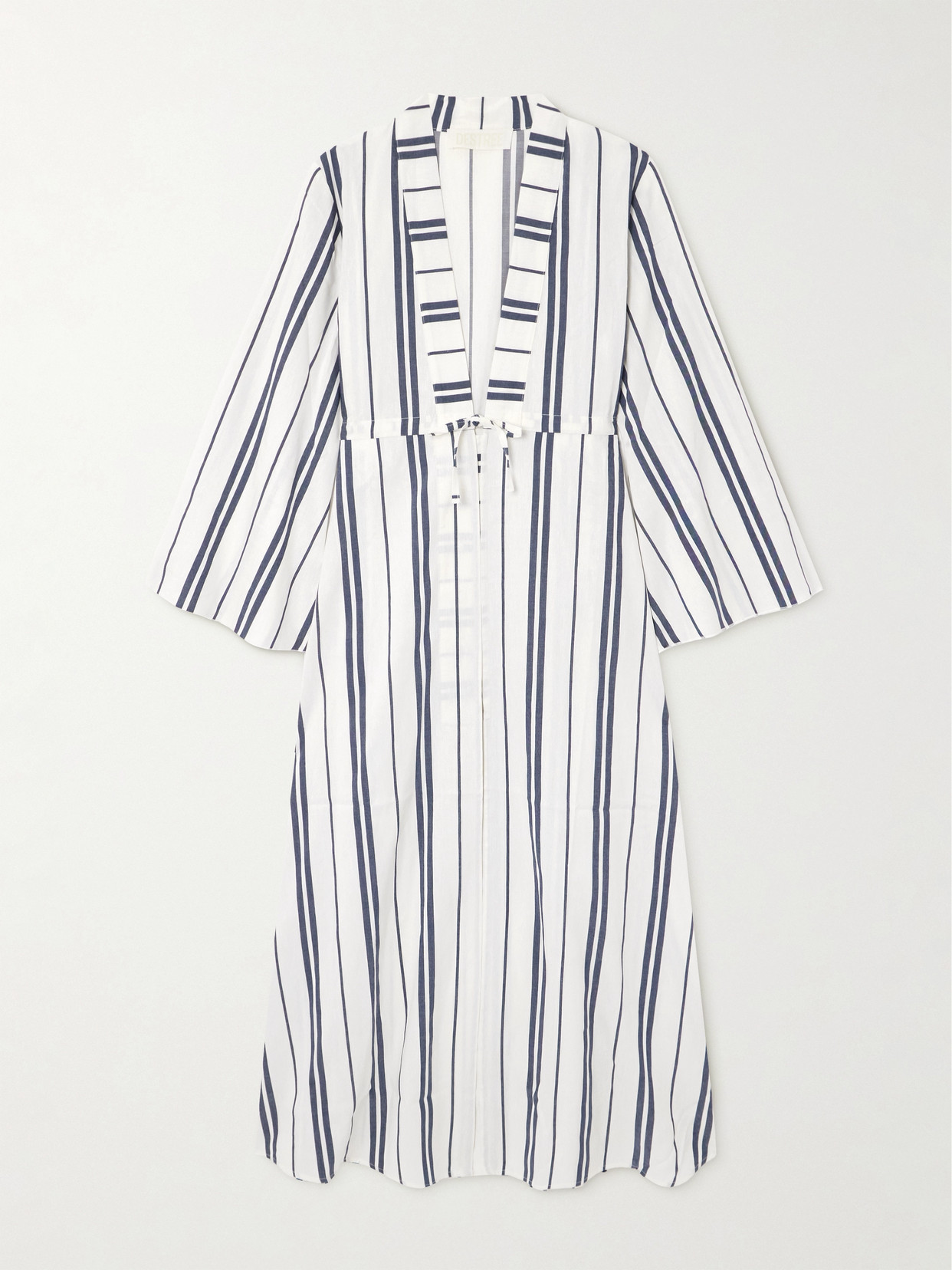 D'estree Otani Striped Woven Coverup In White