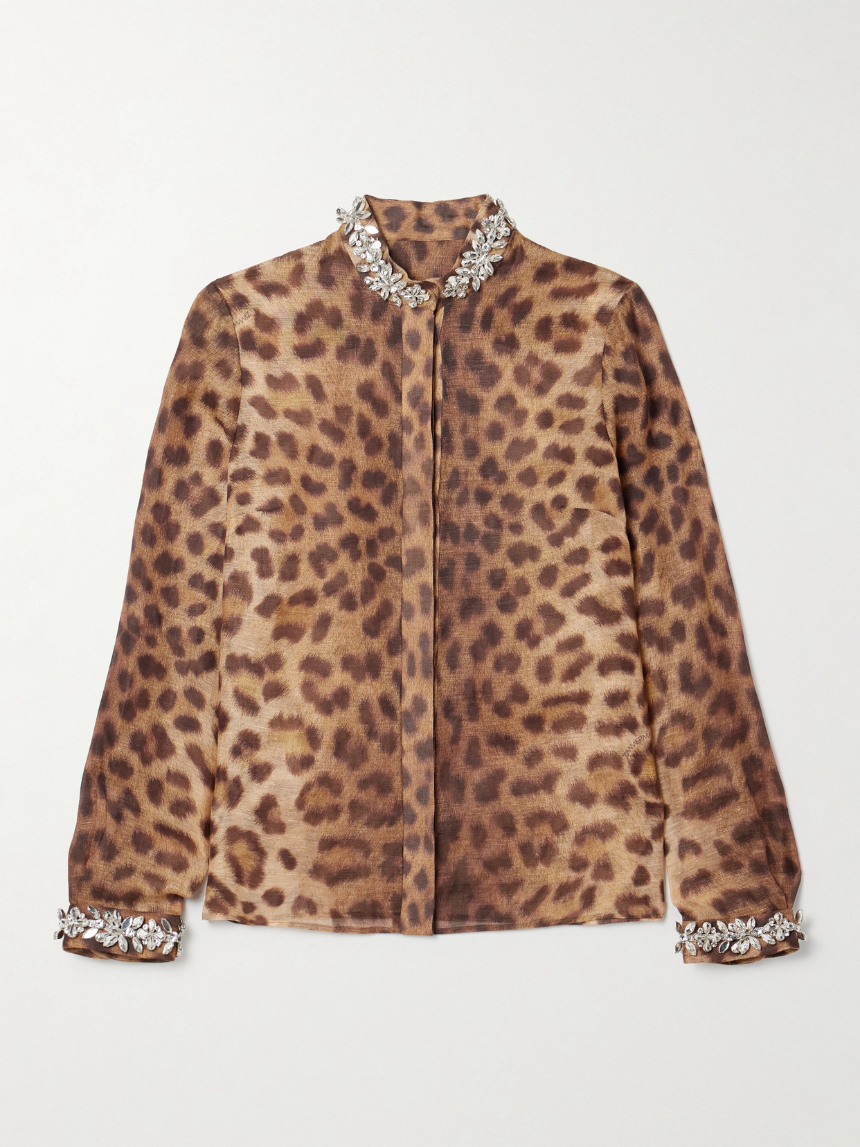 Zimmermann Crush Shirt In Animal Print