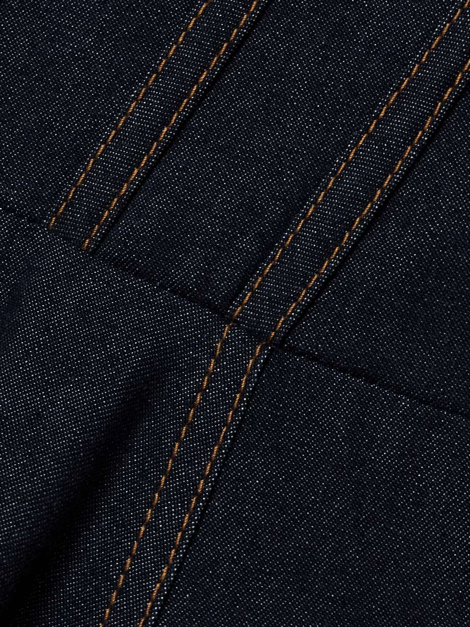 crush denim midi dress
