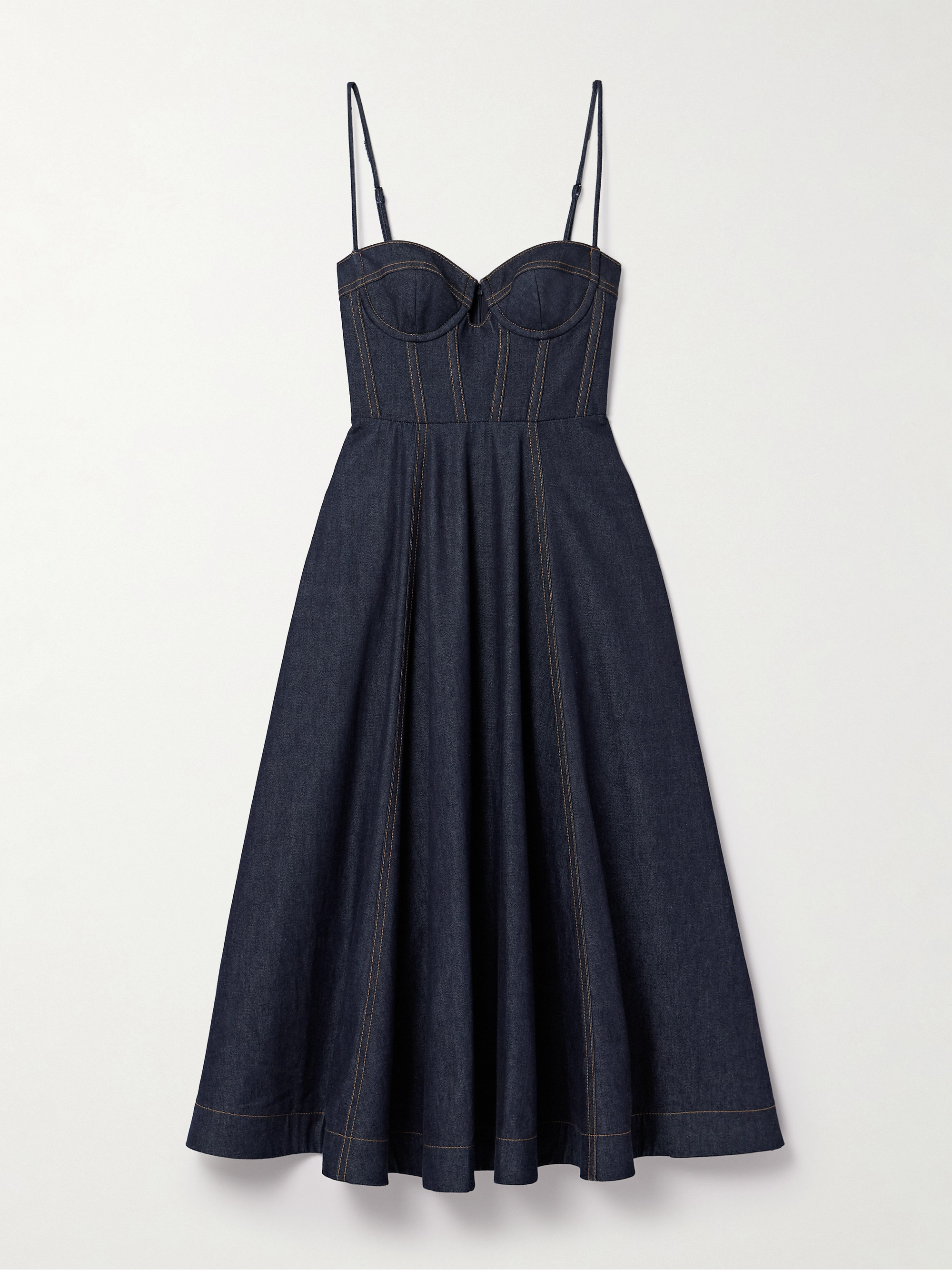 Zimmermann Crush denim midi dress thumbnail