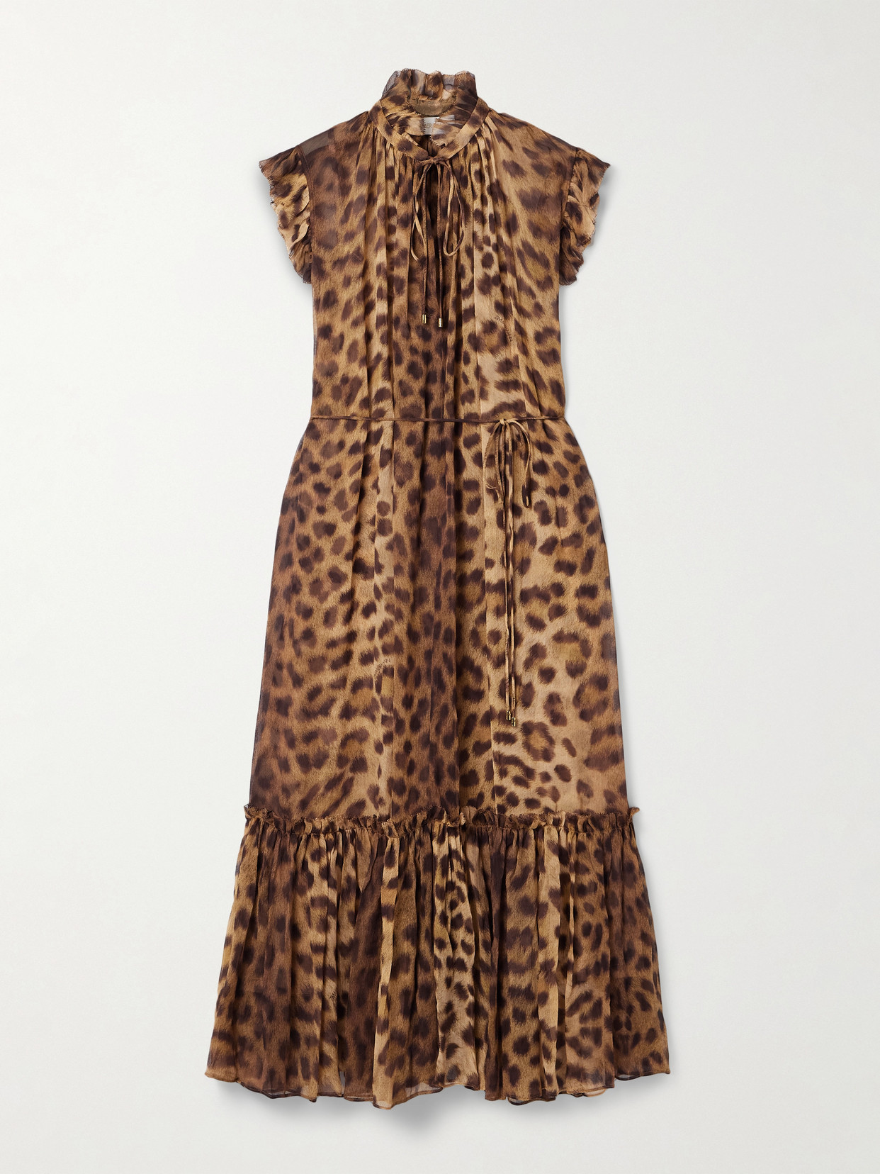 Zimmermann All-over Printed Sleeveless Dress In Animal Print