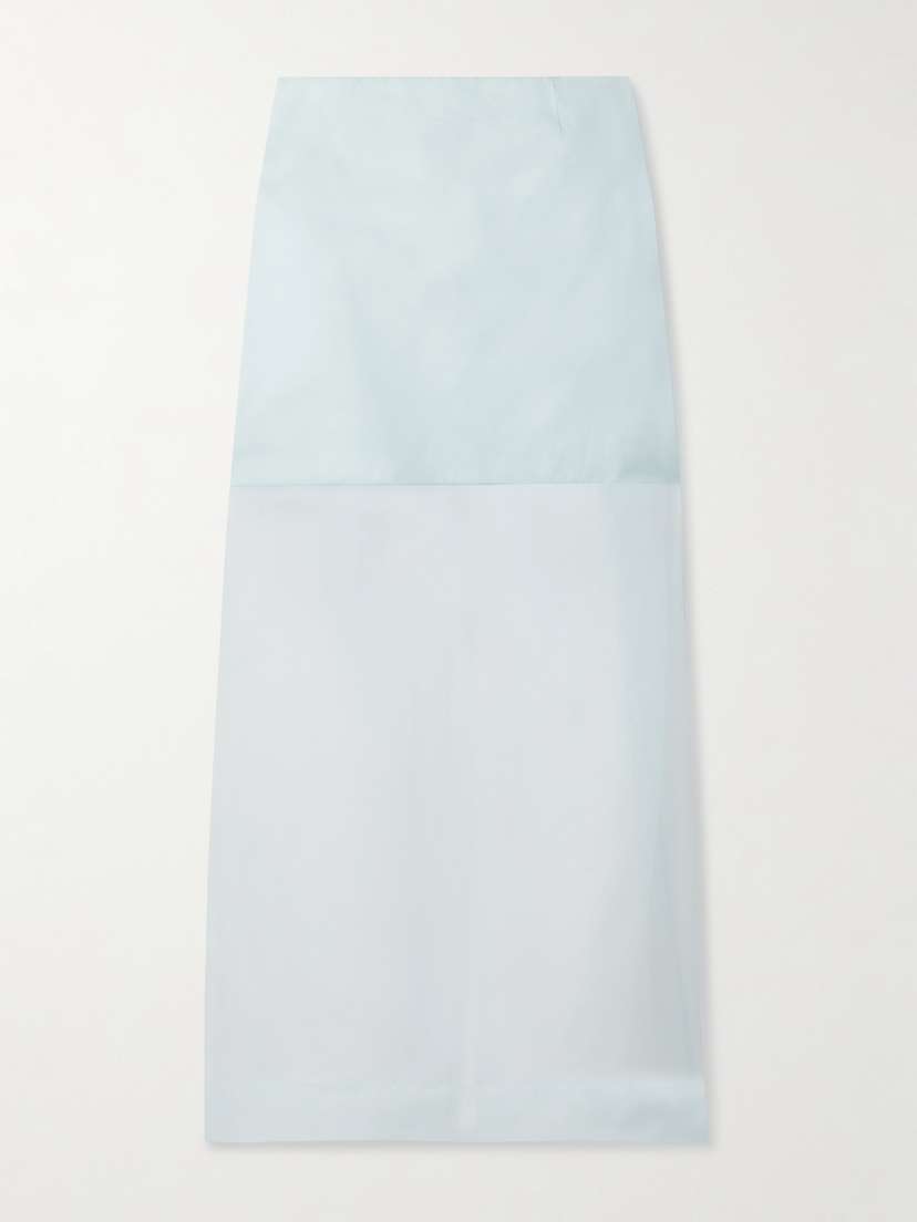 Zimmermann Crush Layered Silk-organza Midi Skirt
