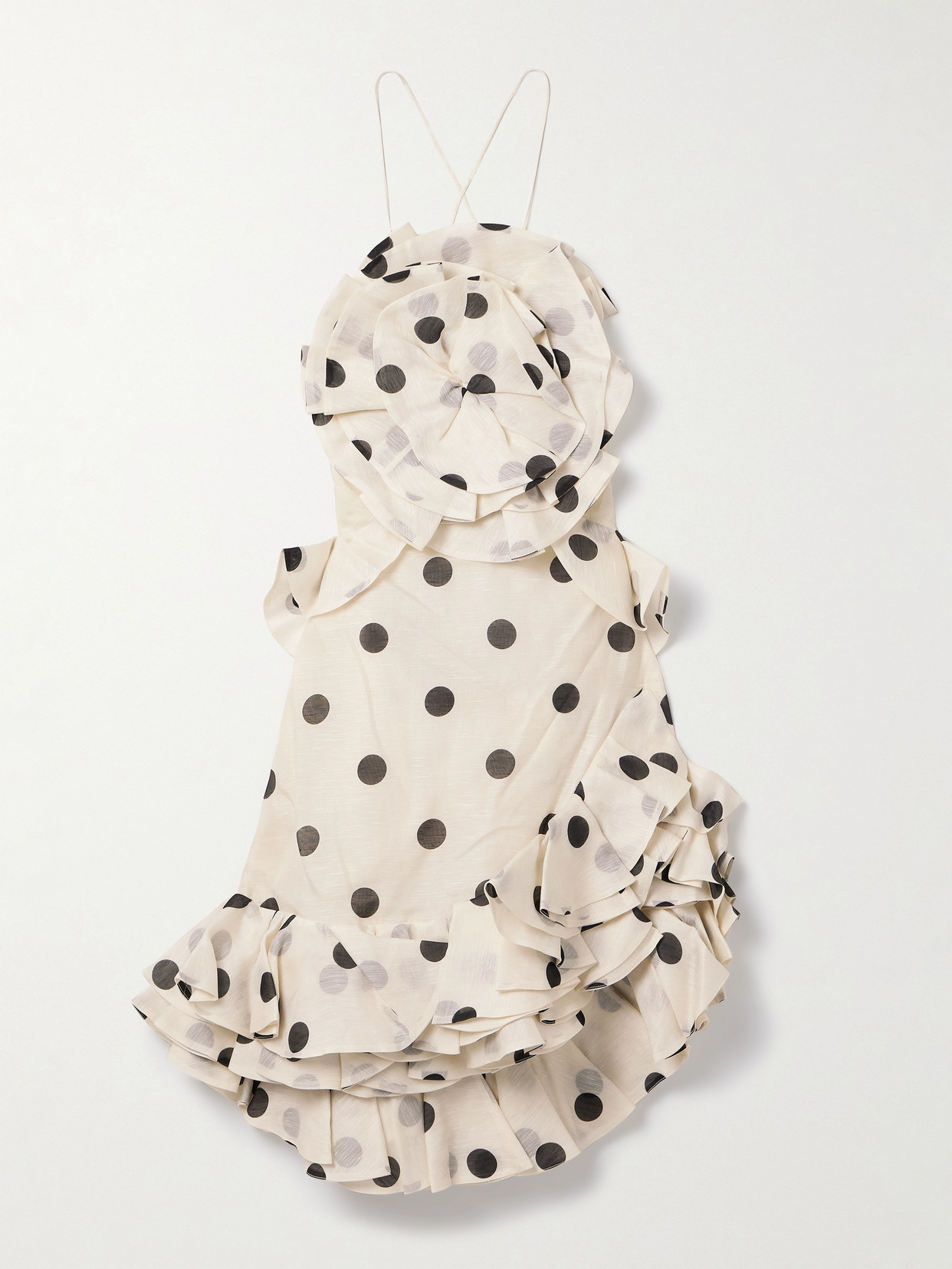 Zimmermann Crush Mini Skirt In Cream