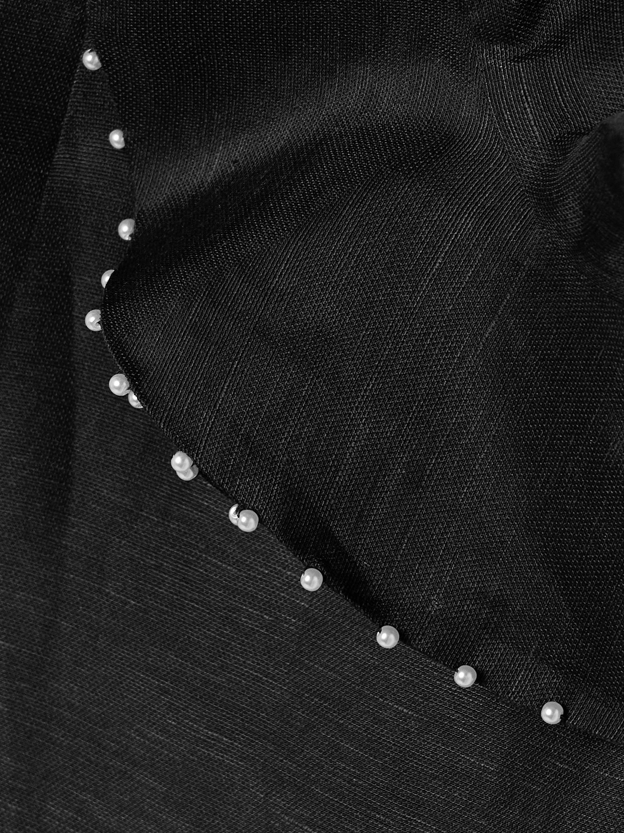 Zimmermann Crush Embellished Linen And Silk-blend Midi Dress In Black