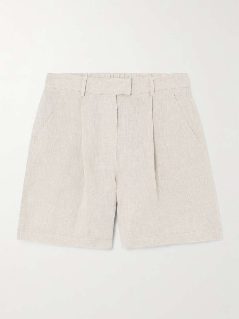 Brunello Cucinelli Pleated Linen Shorts
