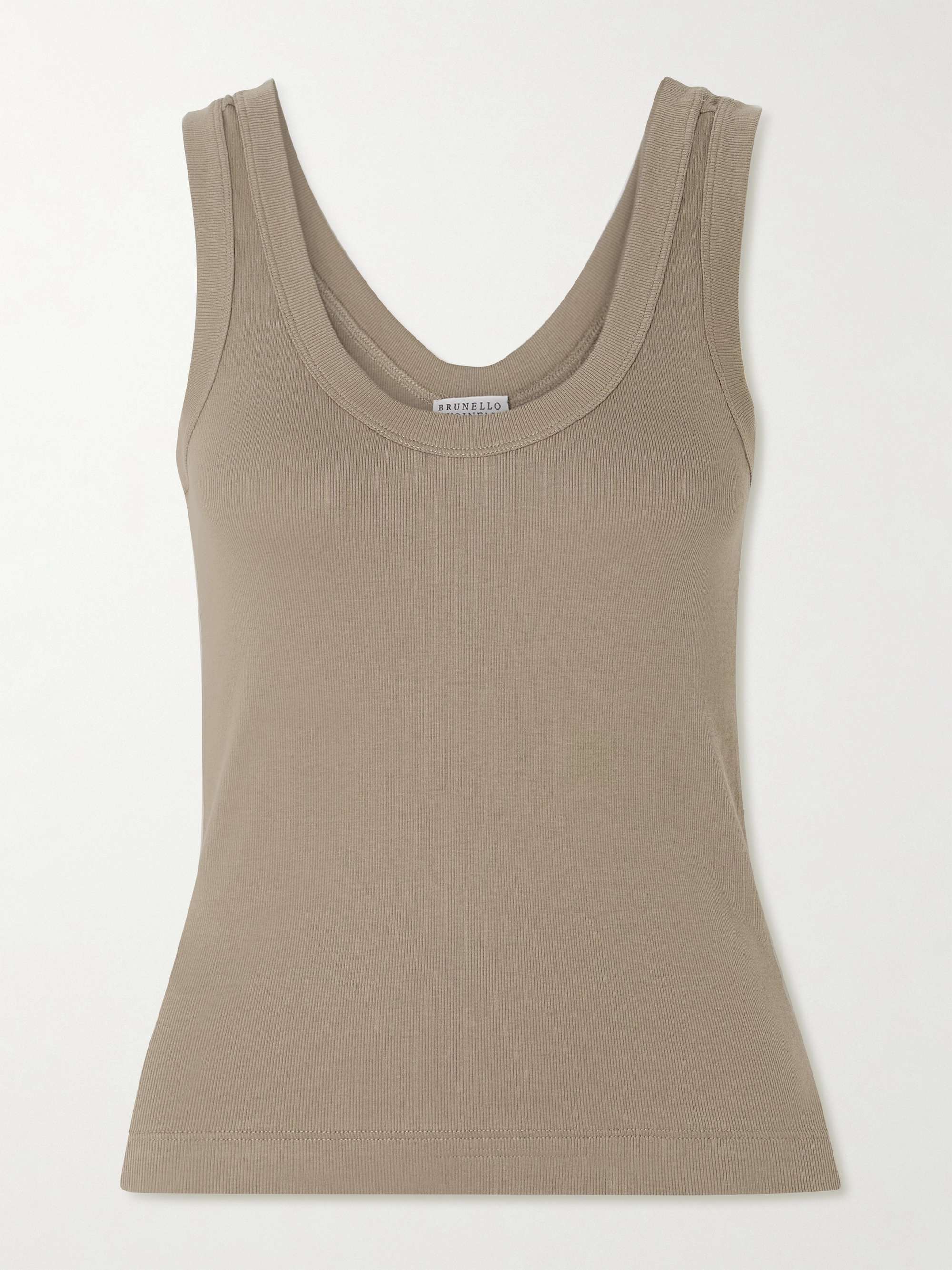 2024-25 秋冬新作  jersey cotton-blend Ribbed CUCINELLI BRUNELLO tank NET-A | タンクトップ