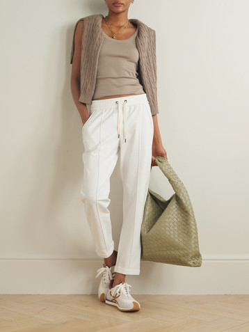 Brunello Cucinelli Ribbed cotton-blend jersey tank