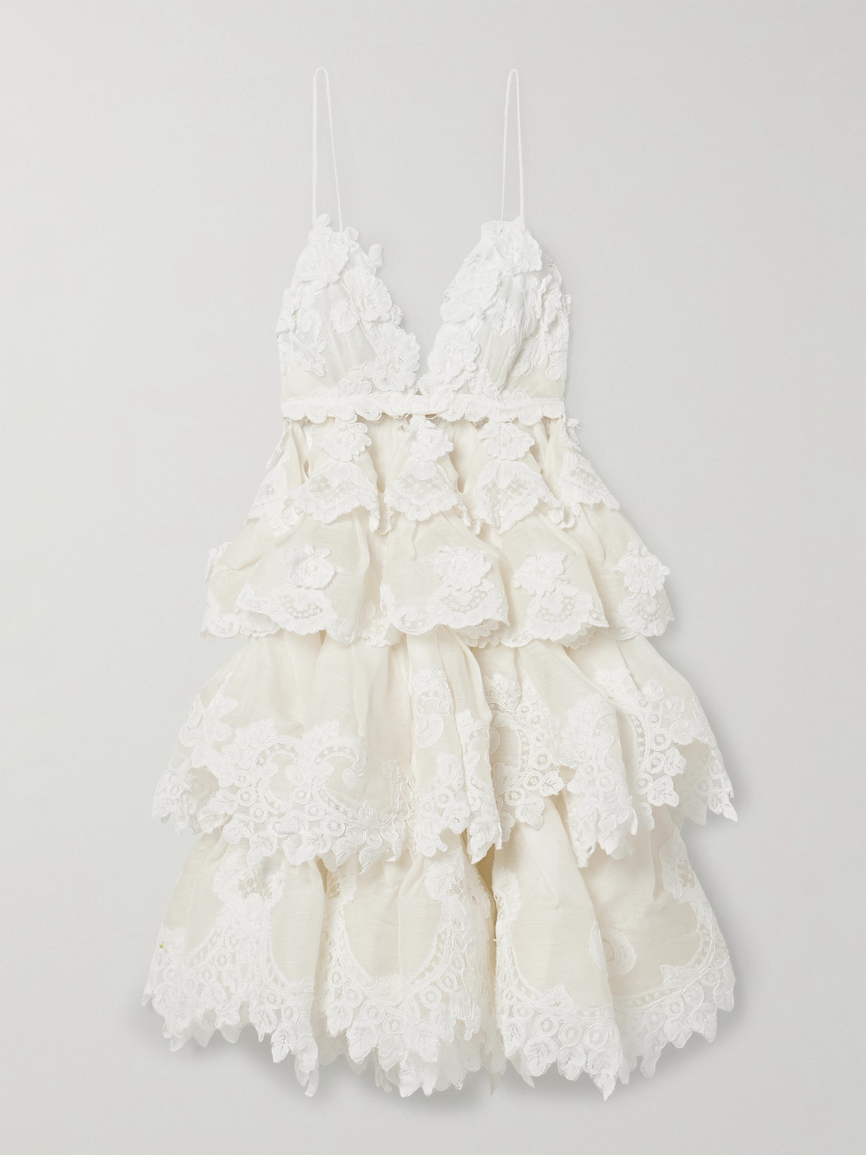 Zimmermann Crush Mini Dress In Ivory