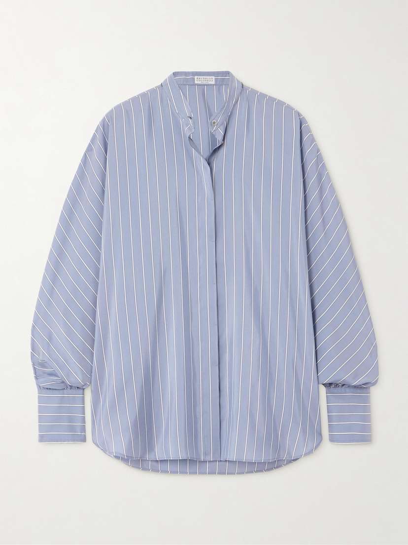 Brunello Cucinelli Striped Silk Shirt
