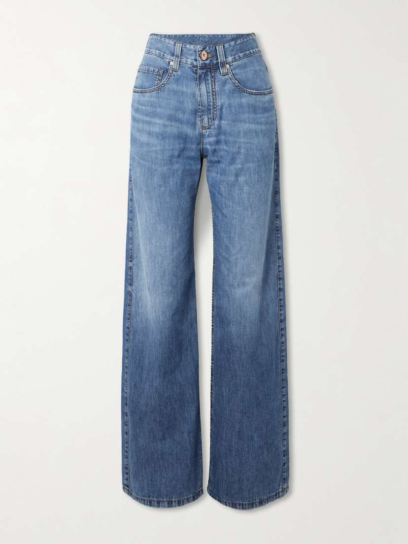 Brunello Cucinelli High-rise Wide-leg Jeans