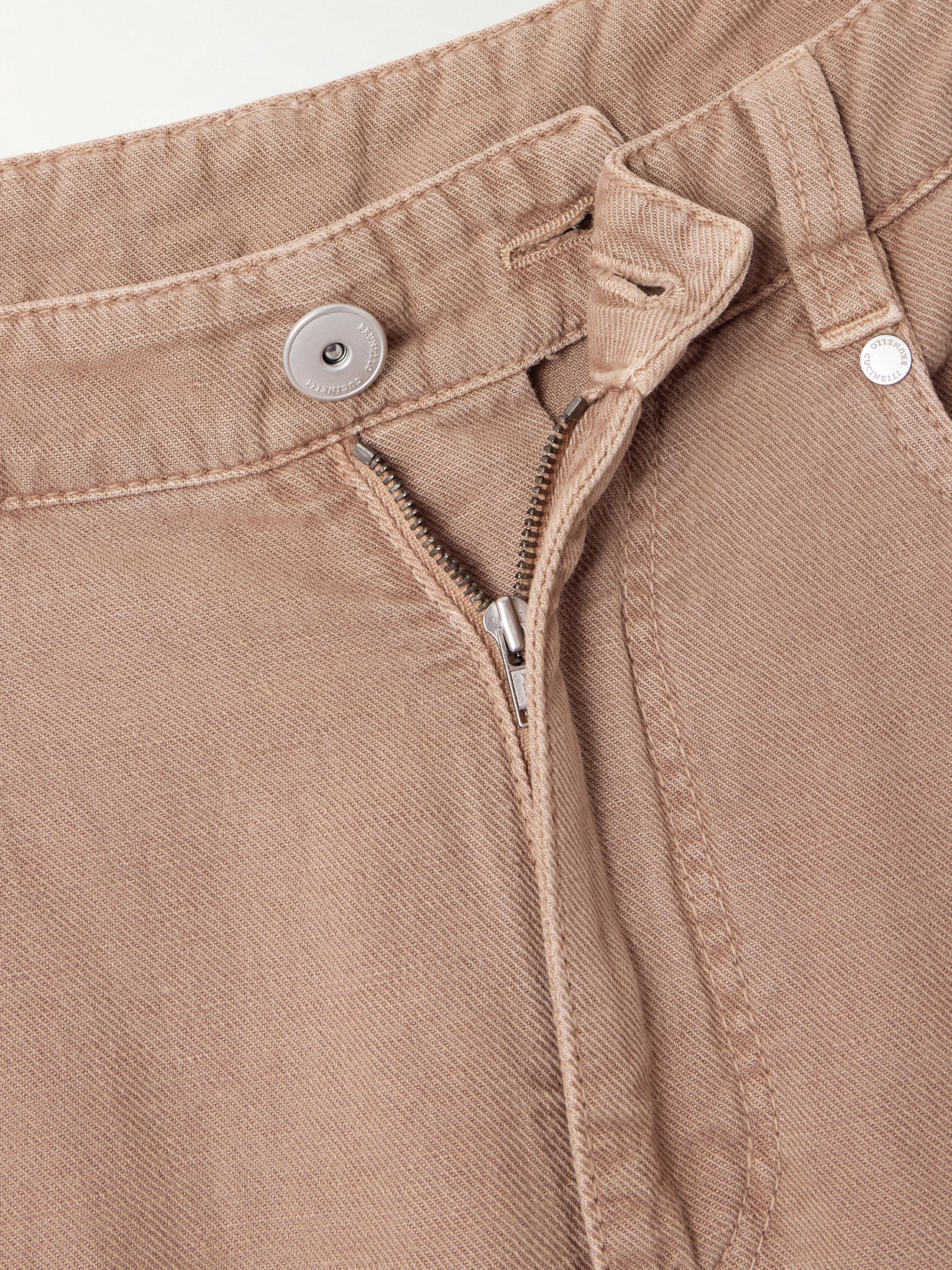 Brunello Cucinelli Leather Pant In Brown