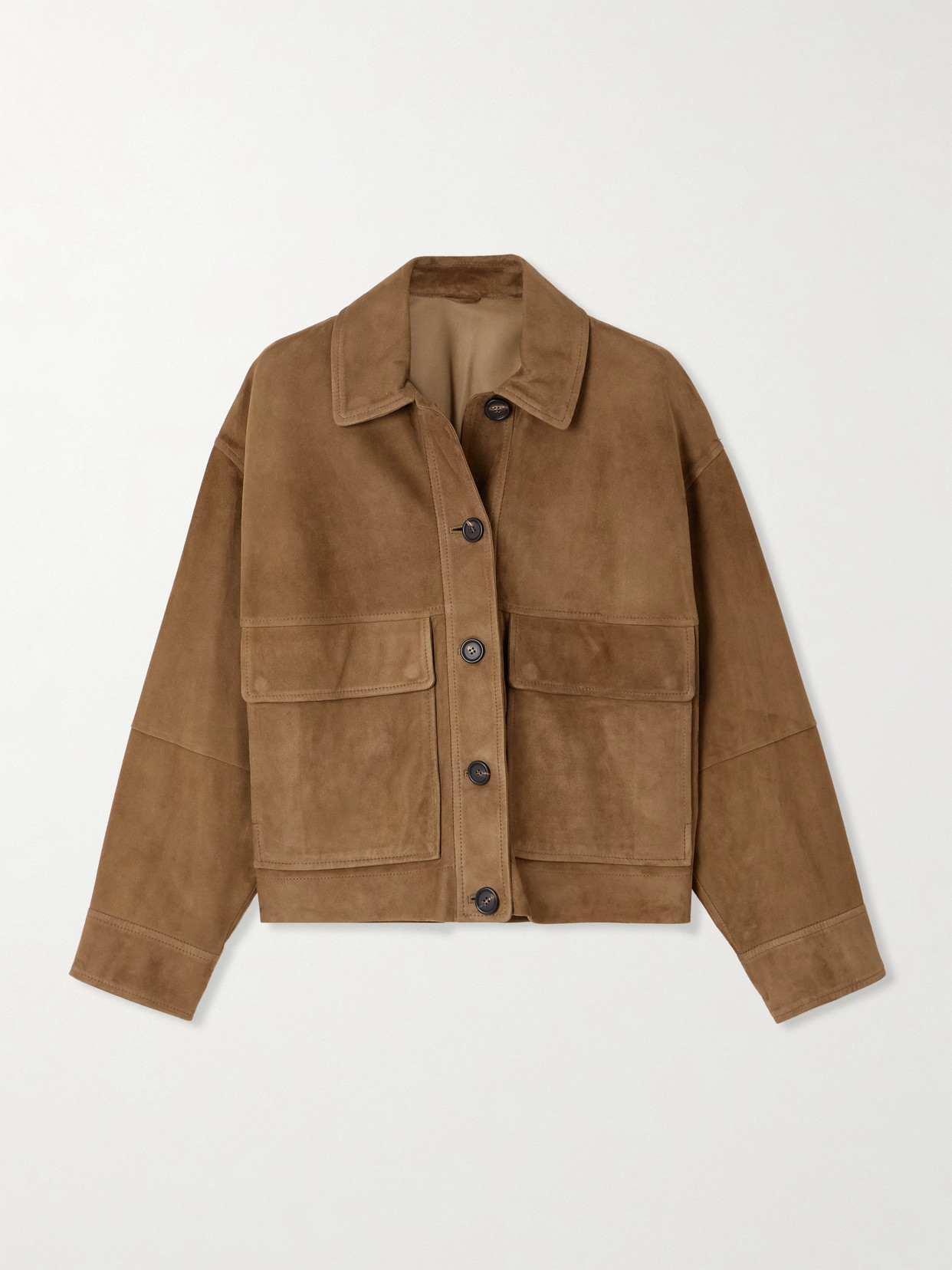 Brunello Cucinelli Suede Jacket In Brown