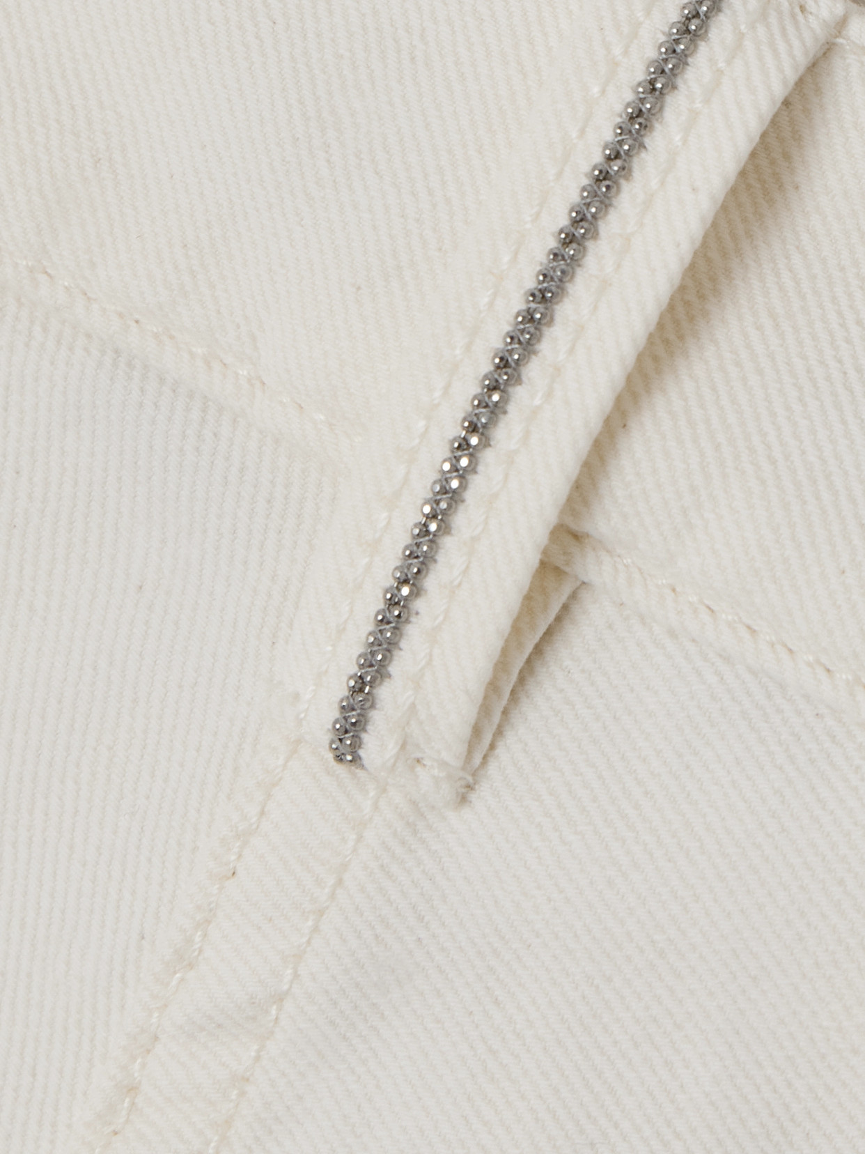 Brunello Cucinelli Cotton-blend Twill Flared Pants In Cream