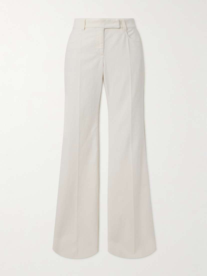 Brunello Cucinelli Cotton-blend Twill Flared Pants