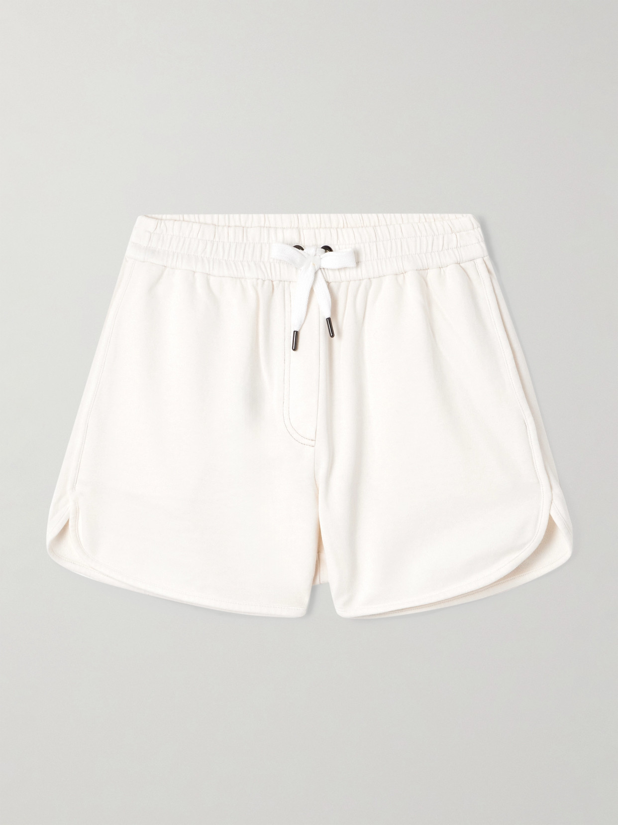 Brunello Cucinelli Cotton-jersey Shorts In White