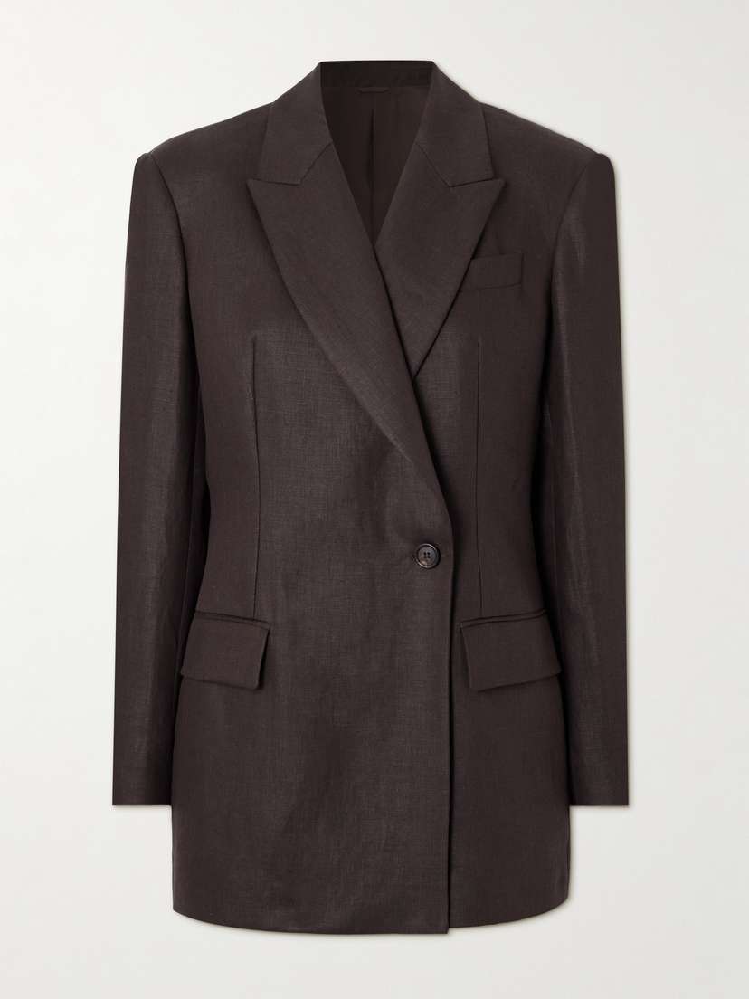 Brunello Cucinelli Double-breasted Linen Blazer