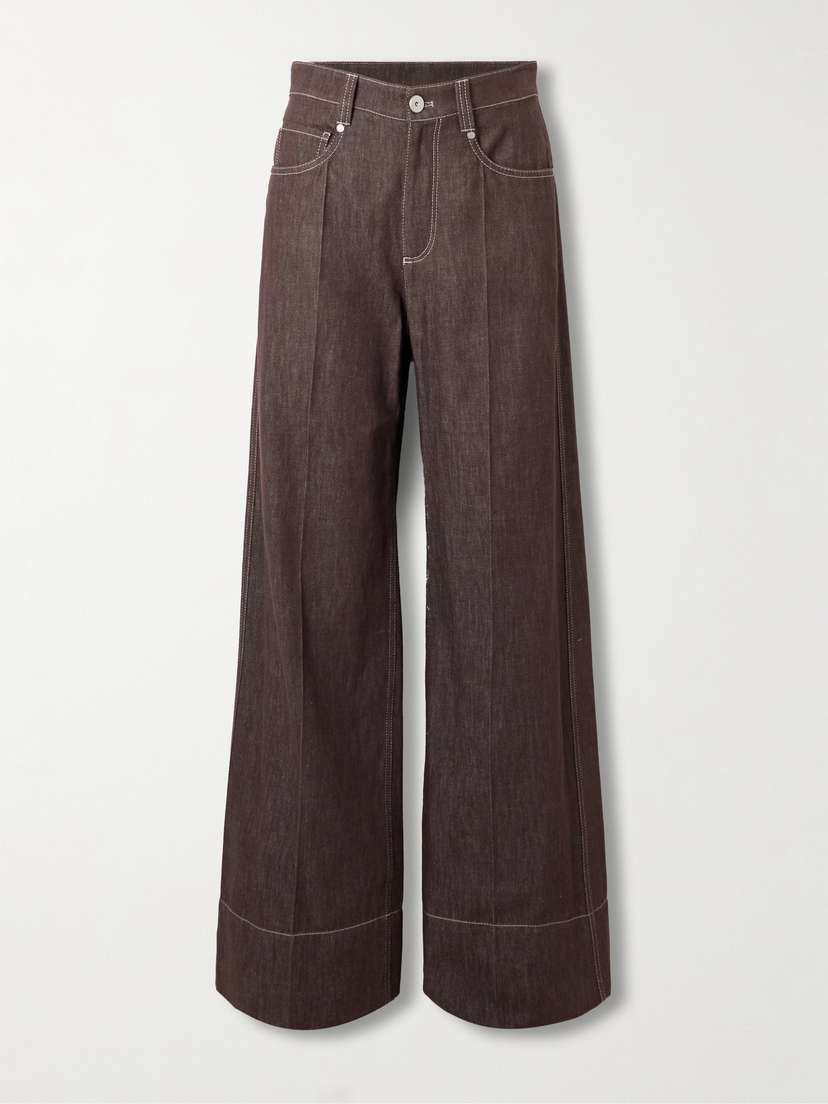 Brunello Cucinelli — High-rise wide-leg jeans