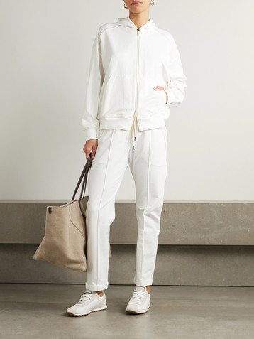 Brunello Cucinelli Cotton-blend jersey hoodie