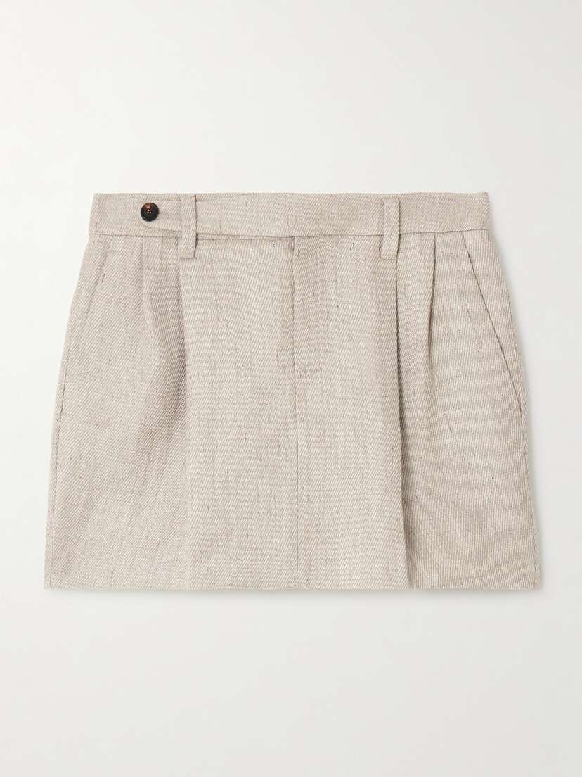 Brunello Cucinelli — Linen-twill mini skirt