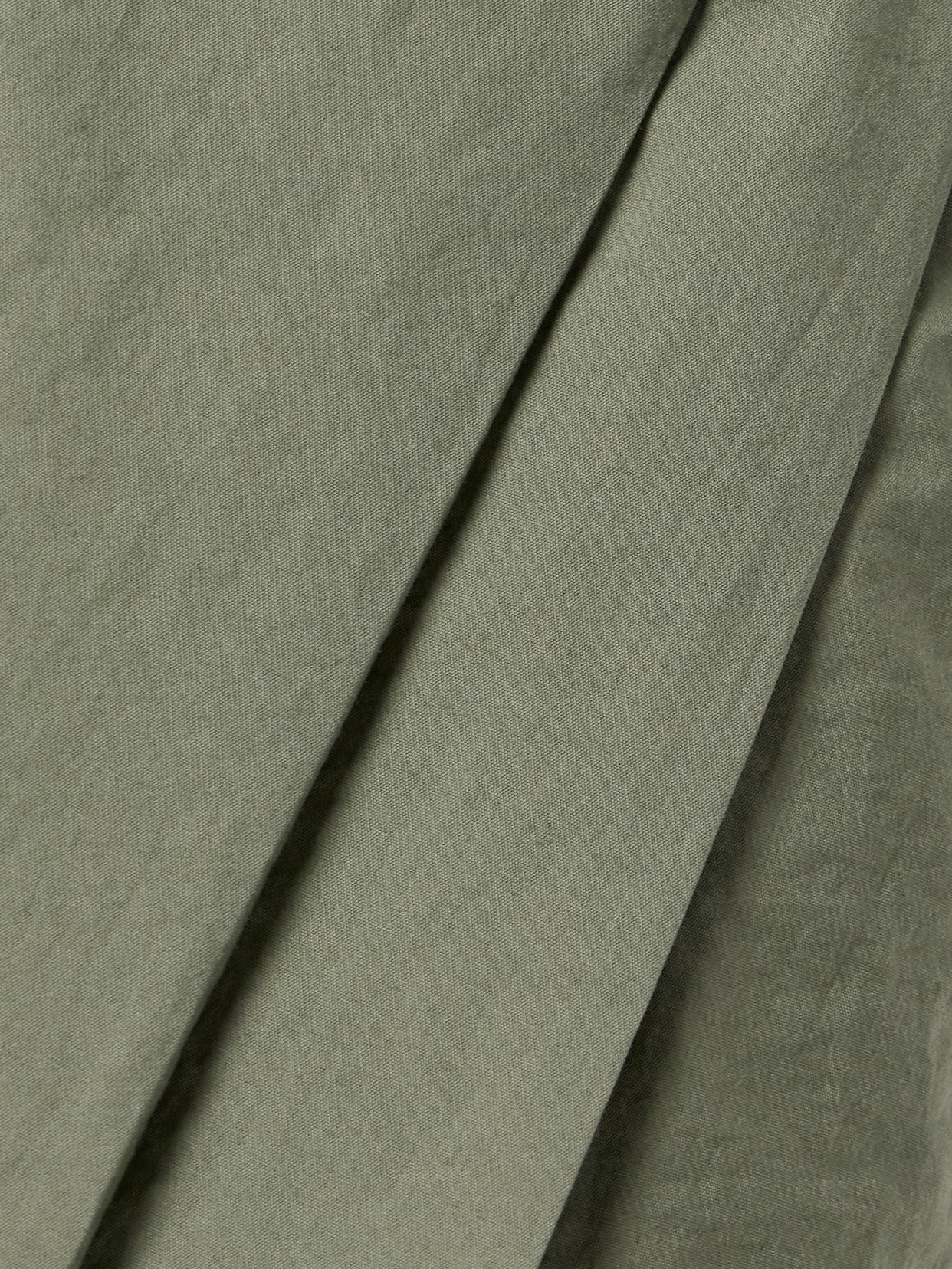 Brunello Cucinelli Pleated Cotton-blend Shell Wide-leg Pants In Green