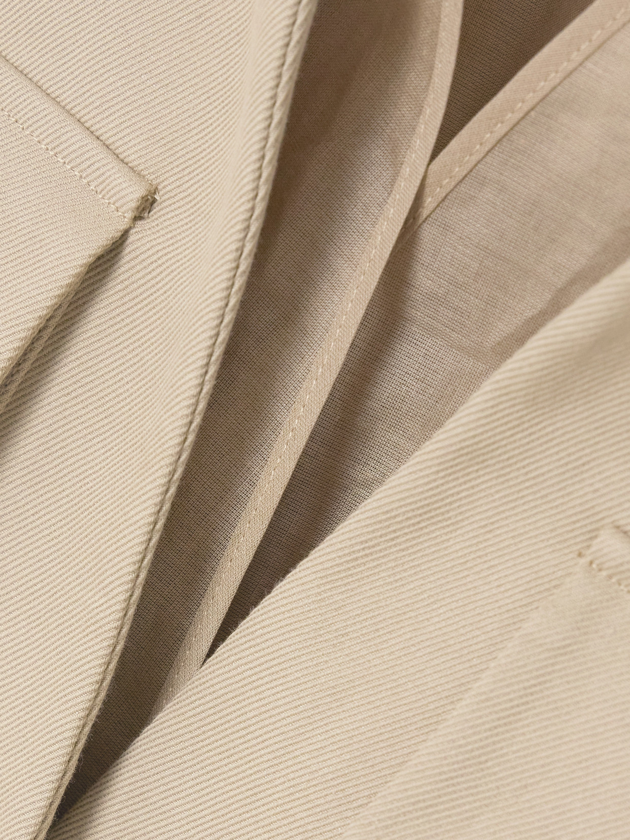 BRUNELLO CUCINELLI BELTED BEAD-EMBELLISHED ORGANZA-TRIMMED COTTON AND LINEN-BLEND TWILL VEST