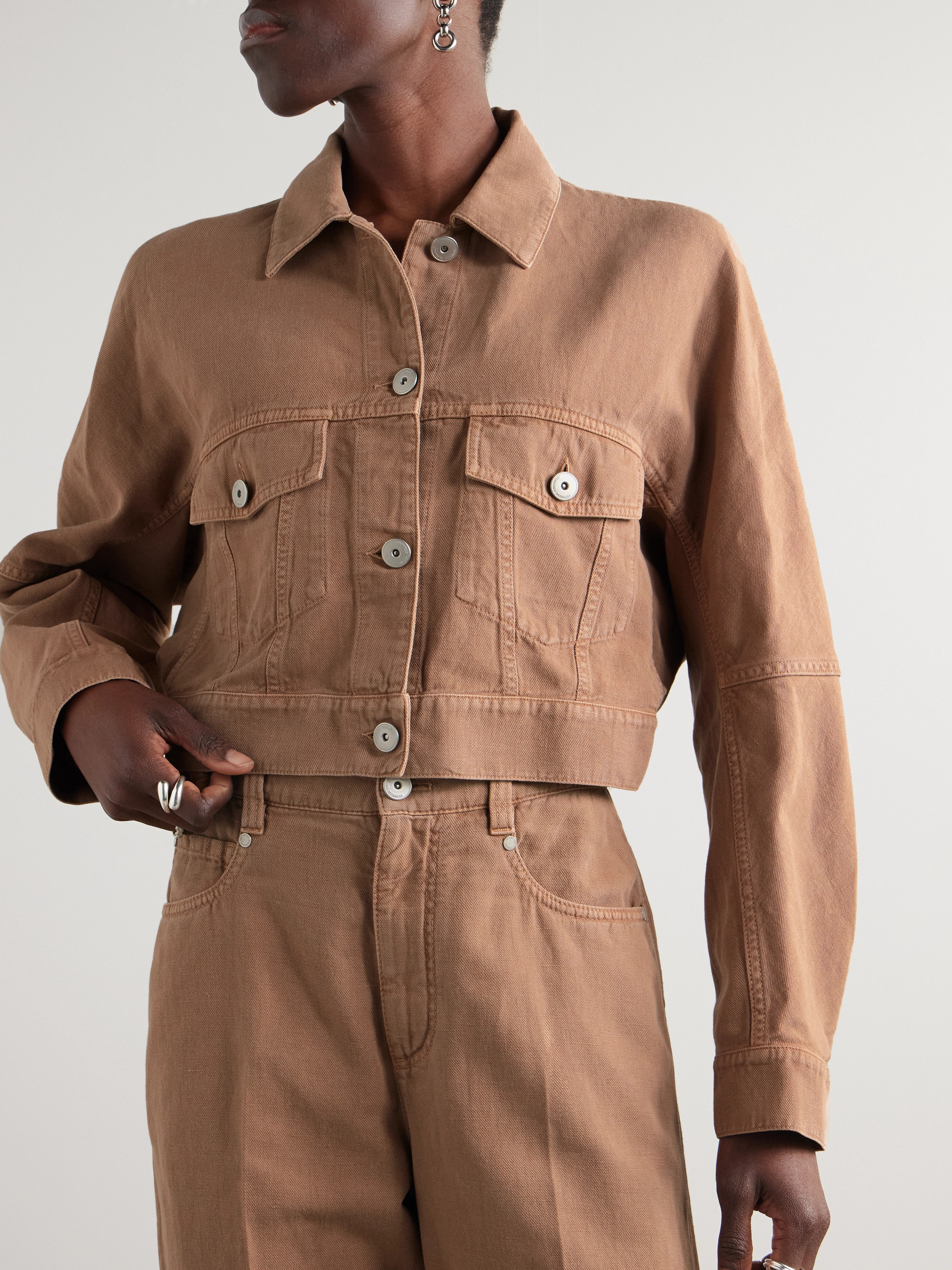 Brunello Cucinelli Cropped denim jacket