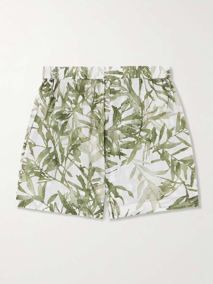 Brunello Cucinelli Floral-print Silk Shorts
