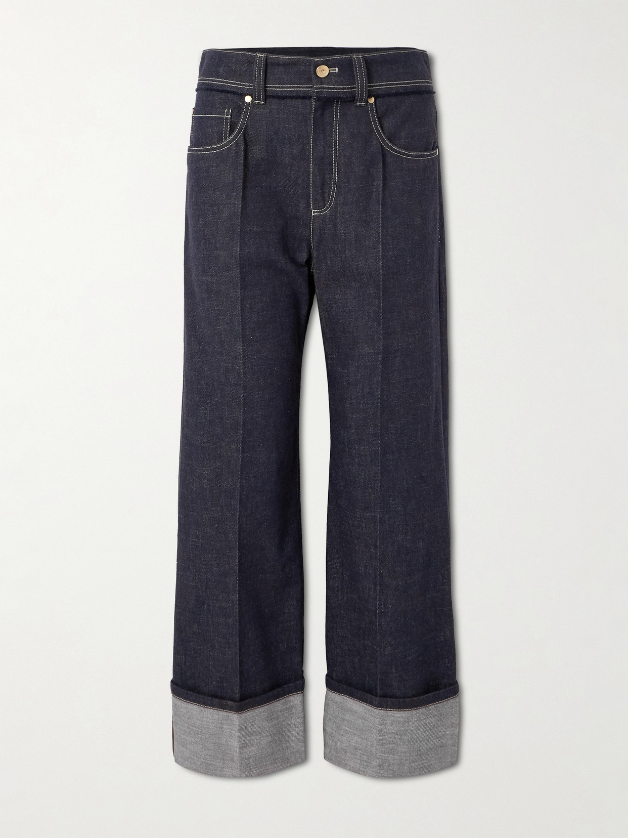 Brunello Cucinelli High-rise Wide-leg Jeans In Blue