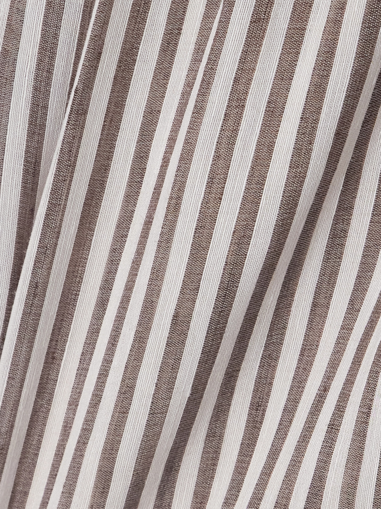 Brunello Cucinelli Striped Linen And Silk-blend Shorts In Brown