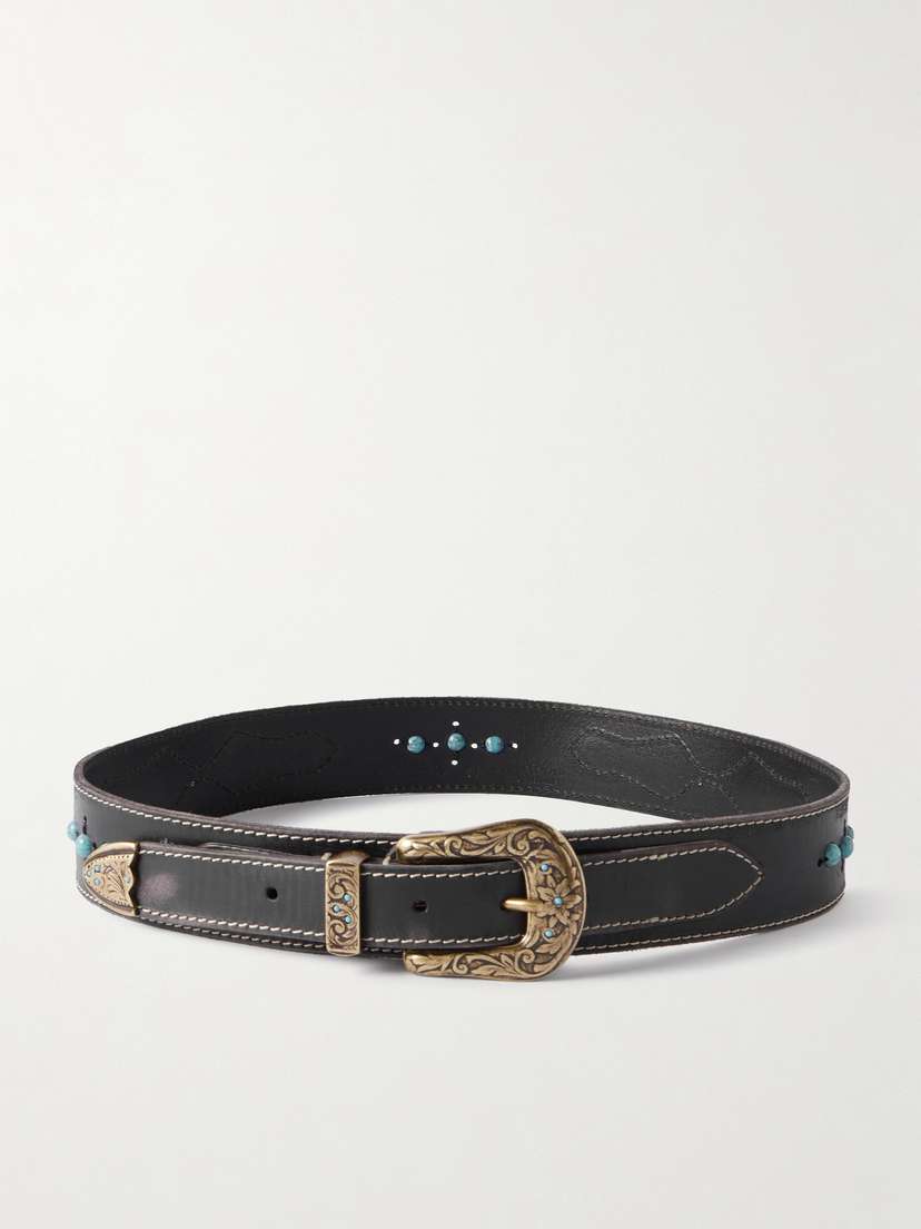 Fortela Embellished Leather Belt