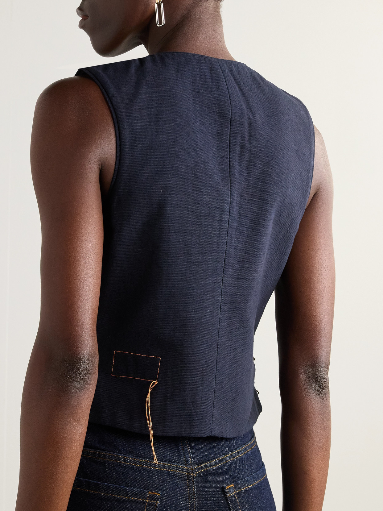Embellished Cotton Vest