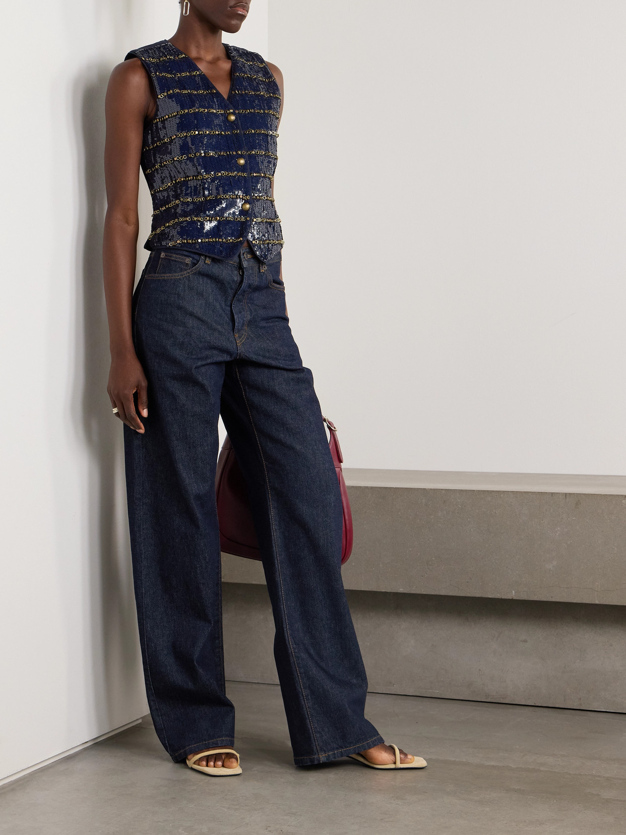 Embellished Cotton Vest