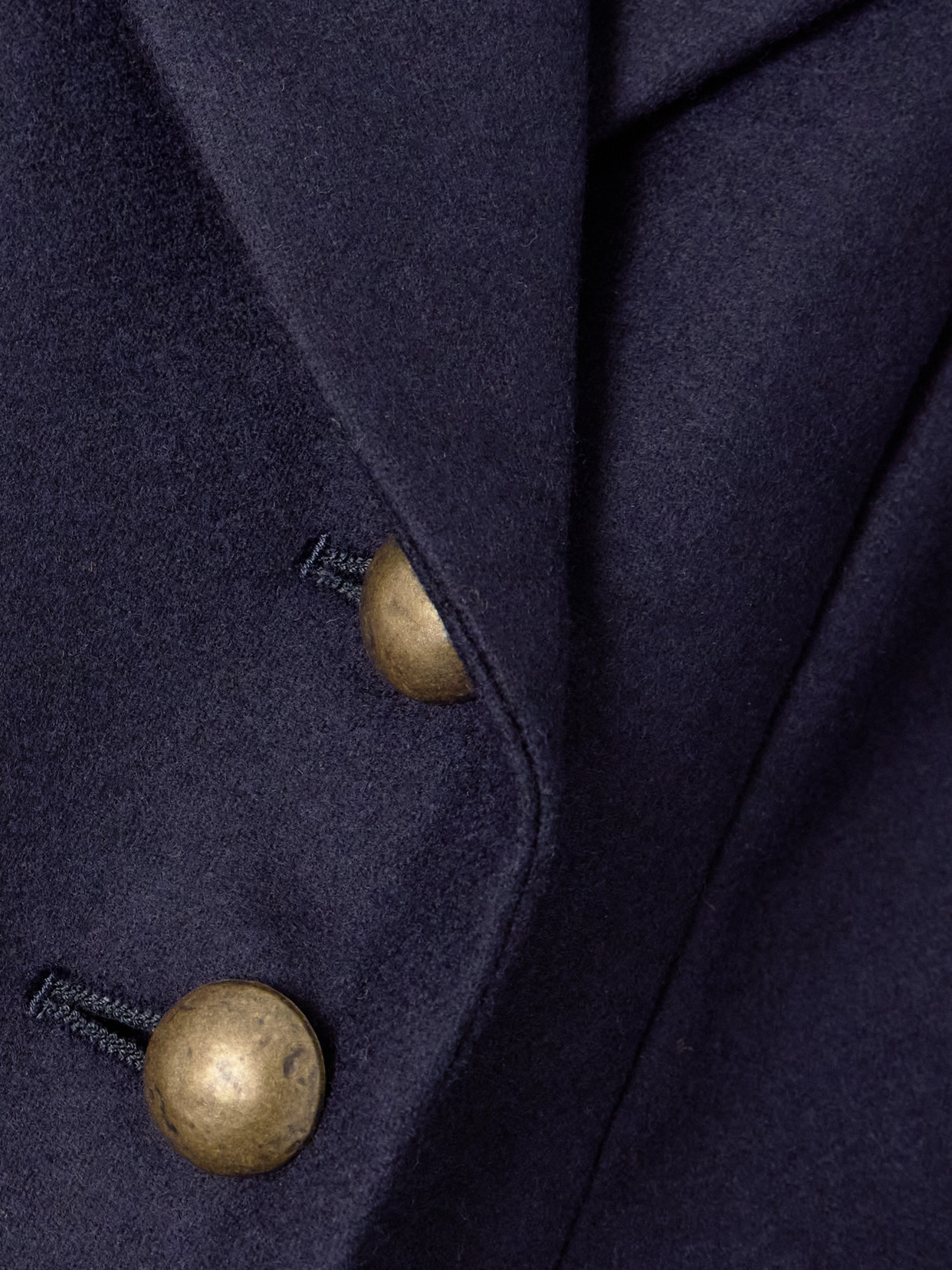 Fortela Double-breasted Wool-felt Blazer In Blue