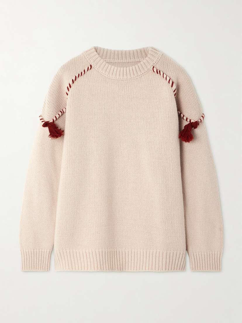 Fortela Tasseled Wool And Cashmere-blend Sweater