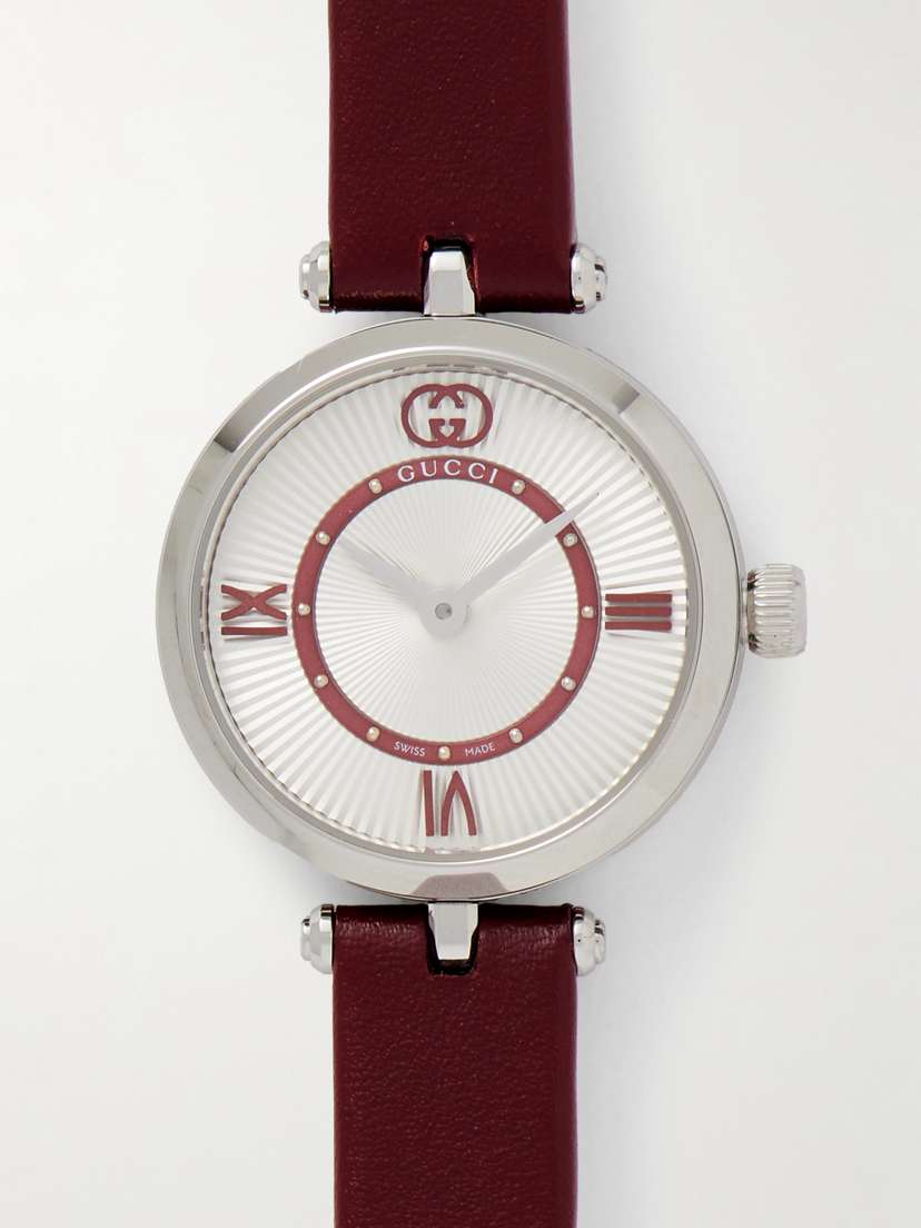 Gucci Model 2000 24mm Stainless Steel, Resin And Leather Watch