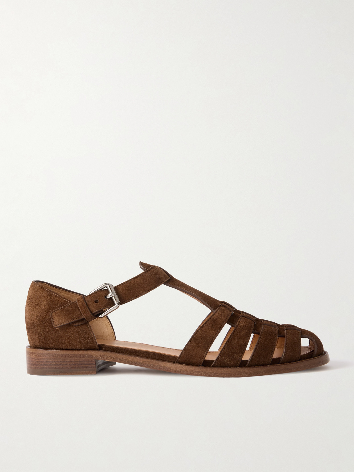 Church's Kelsey Woven Suede Sandals In Brown