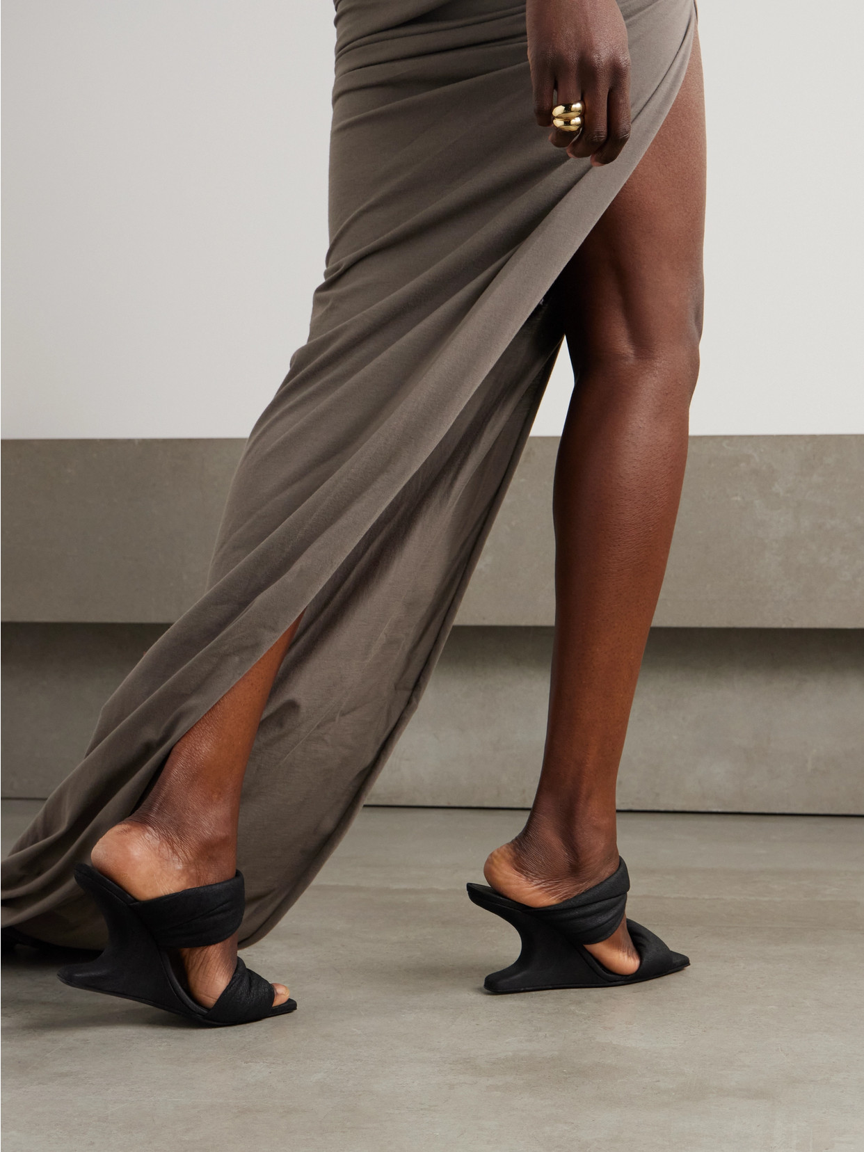 【Rick Owens】Porterville Cantilever 8 Twisted ヒール Rick Owens Black Porterville Cantilever Boots Rick Owens