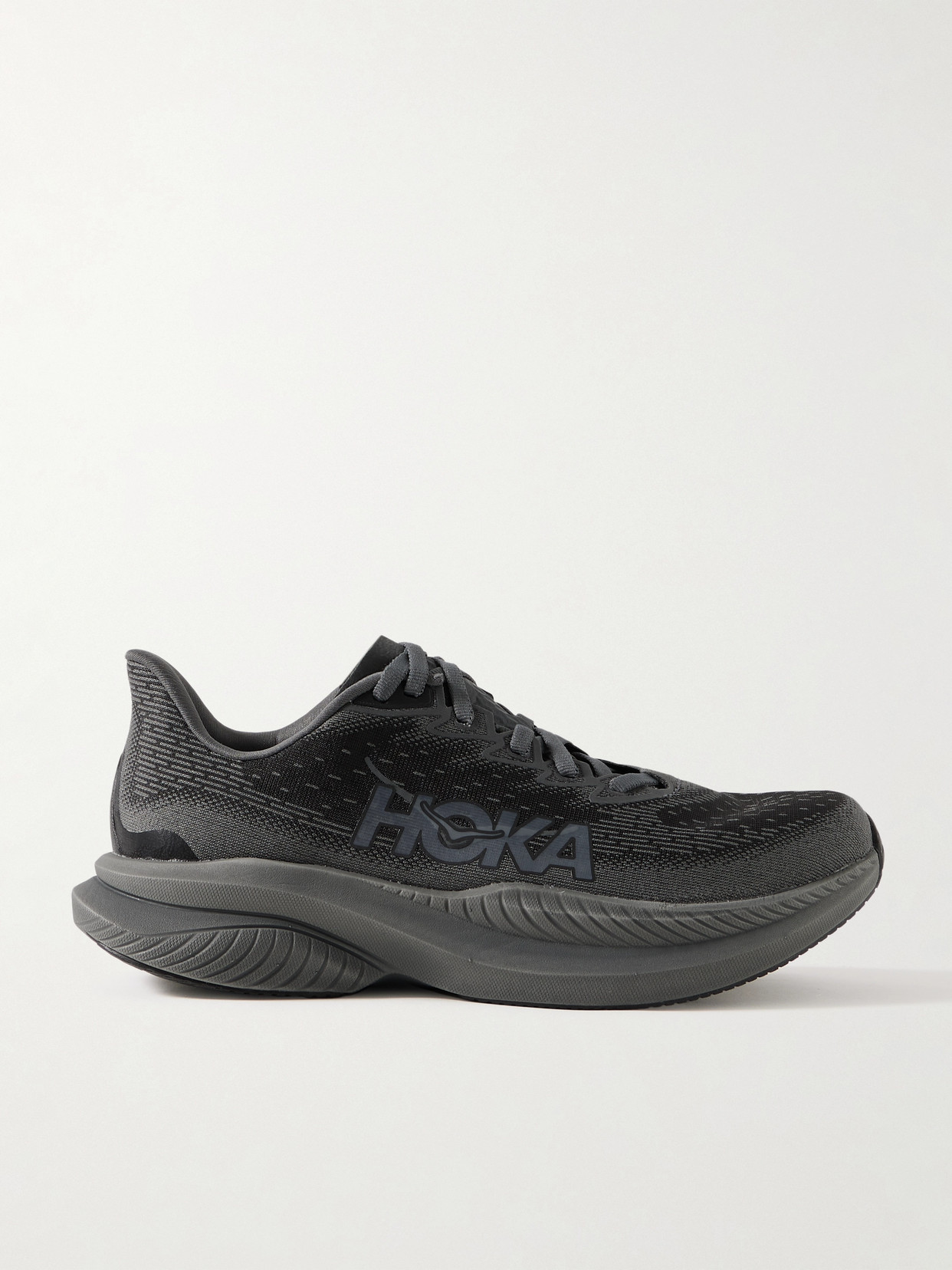 Hoka Mach 6 Mesh Sneakers In Black