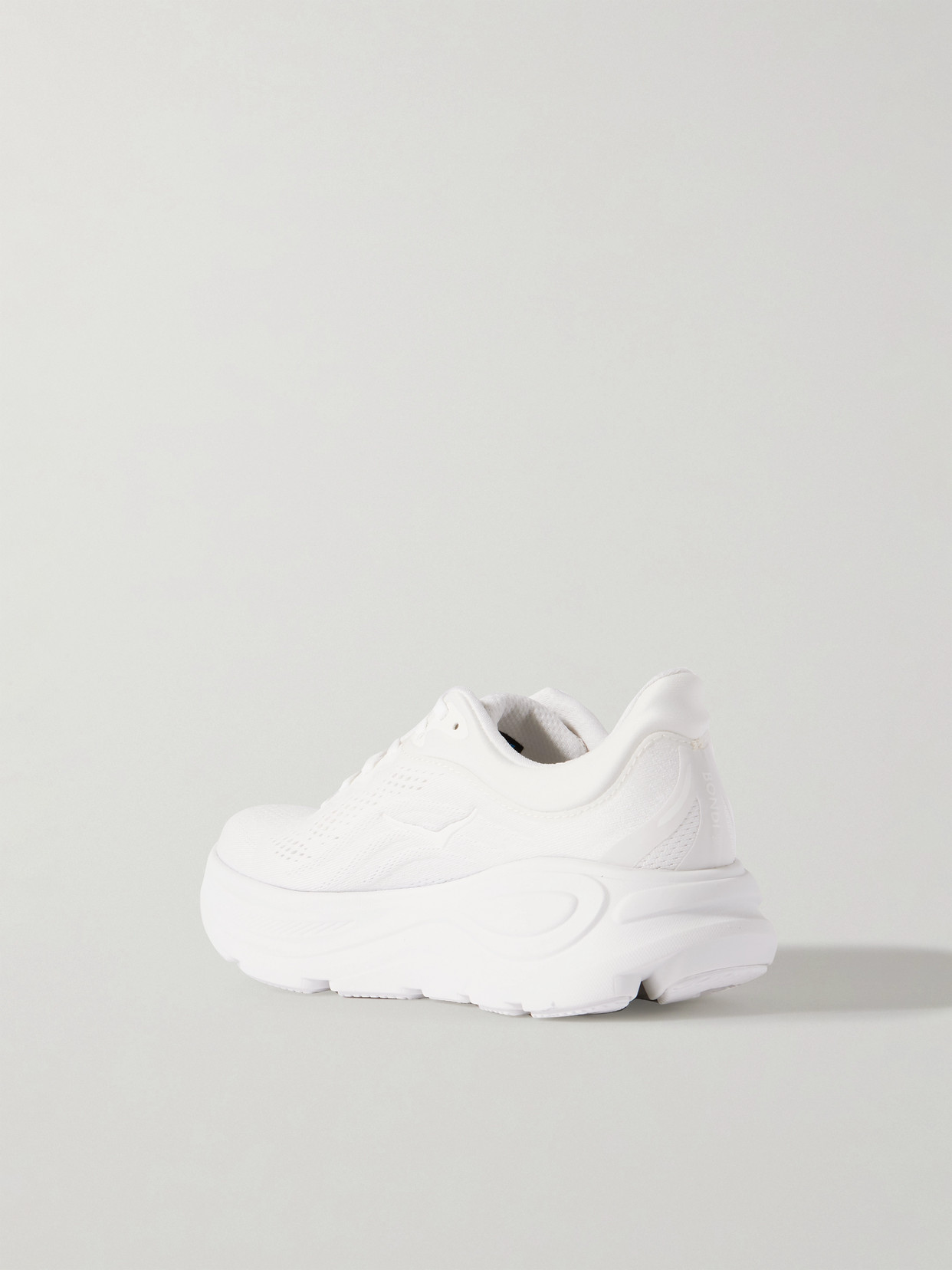 Hoka Bondi 9 Rubber-trimmed Mesh Sneakers In White