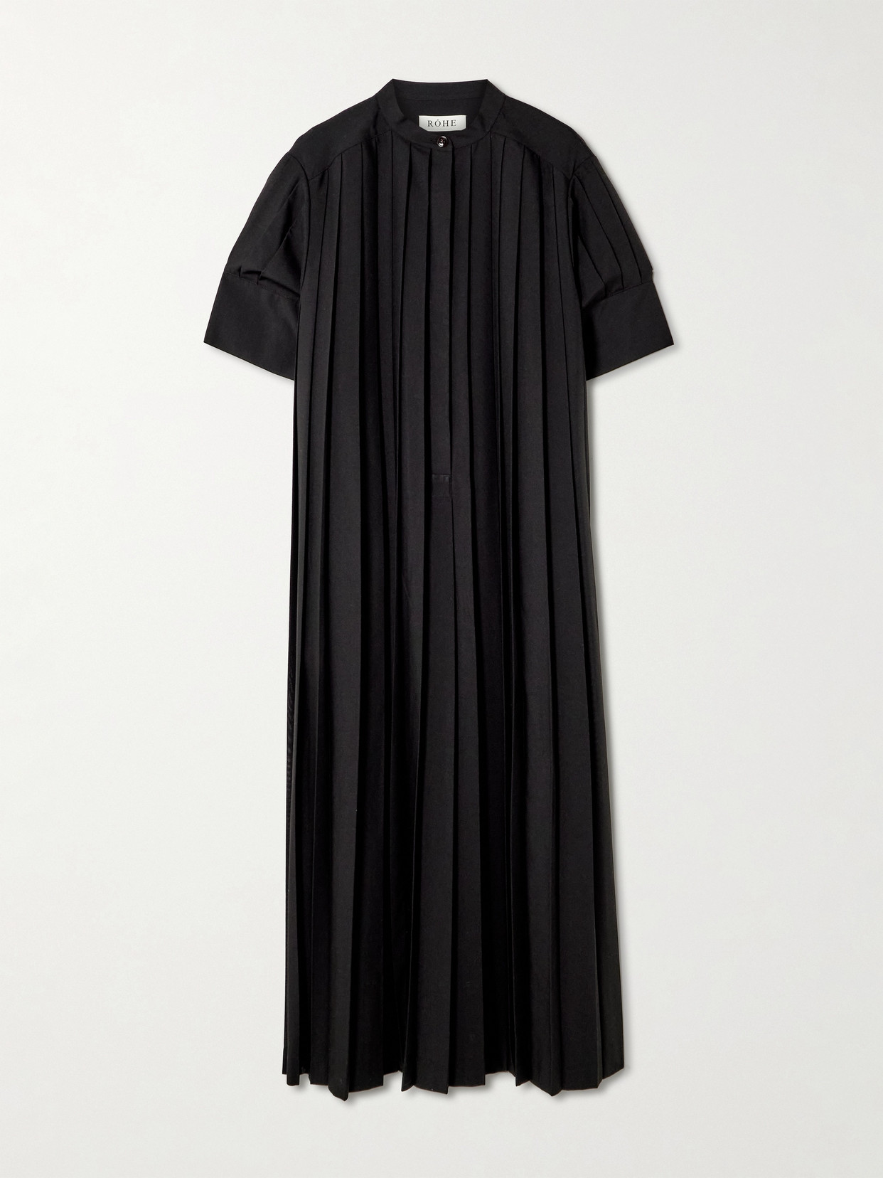 Rohe Harmonica Plissé-crepe Midi Dress In Black