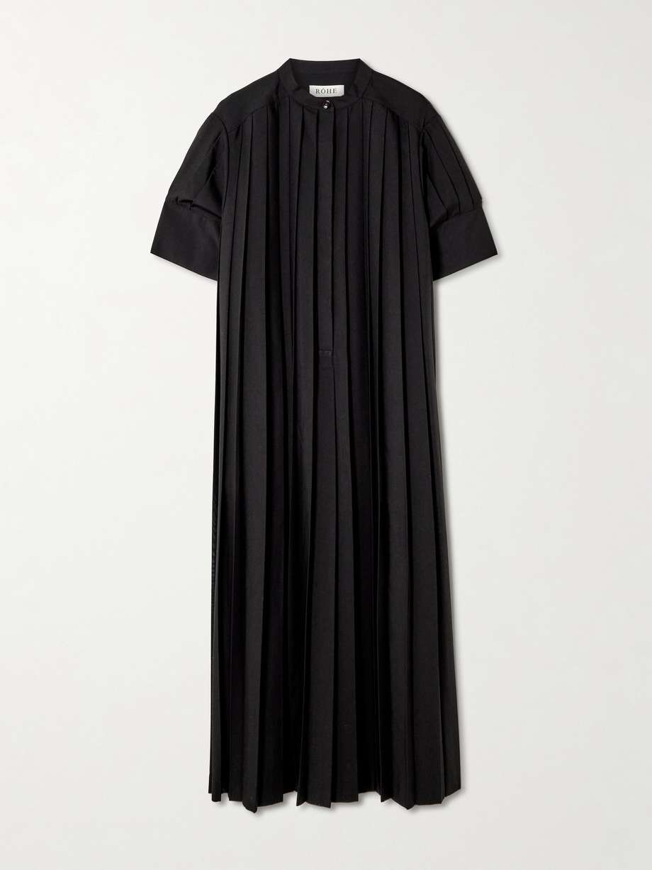 harmonica plissé-crepe midi dress