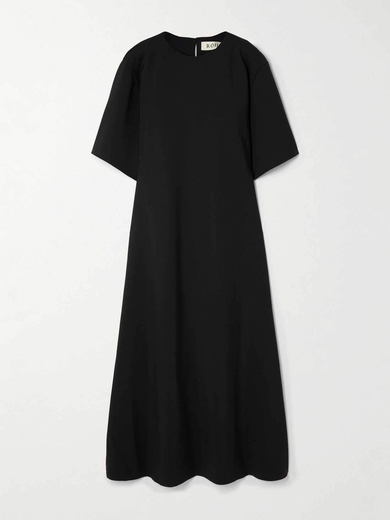 Shop Rohe Recycled Stretch-scuba Maxi Dress In Black