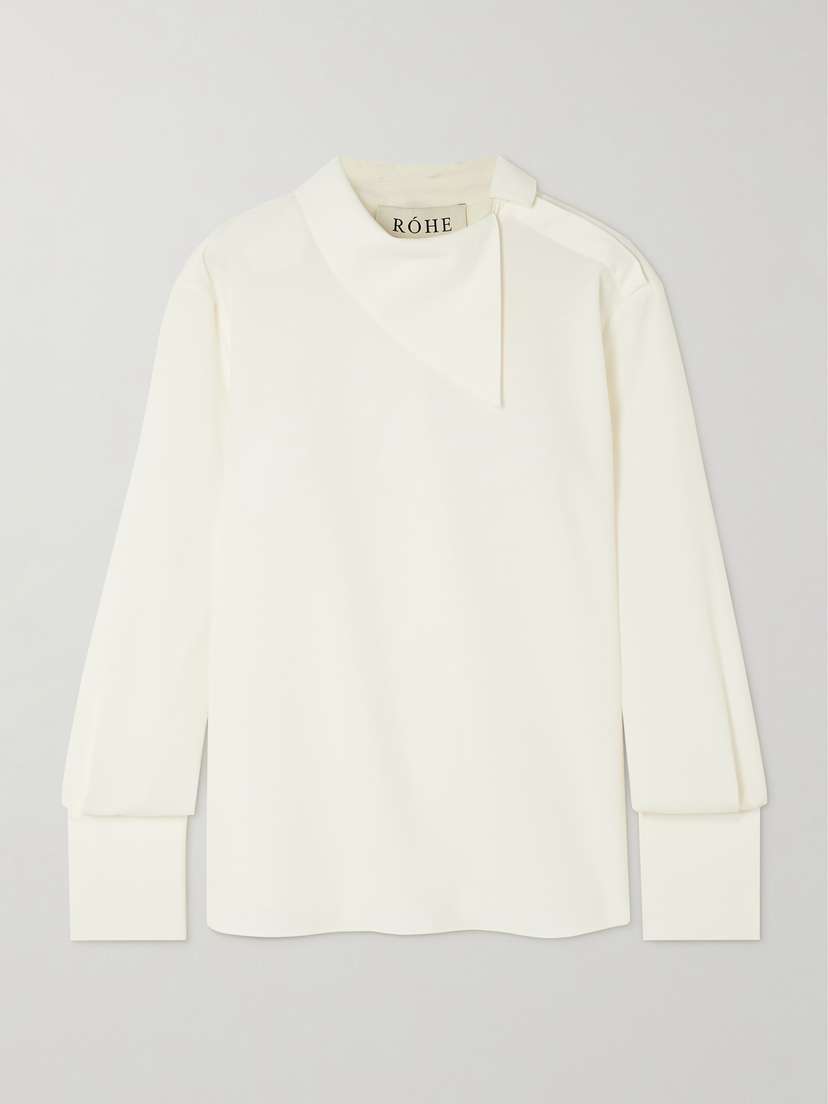 RÓHE Asymmetric Wool-blend Blouse