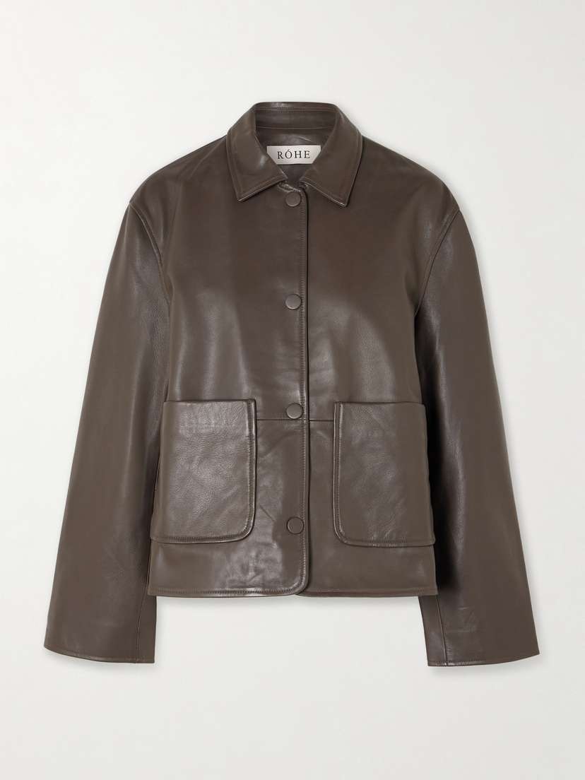 RÓHE Paneled Leather Jacket