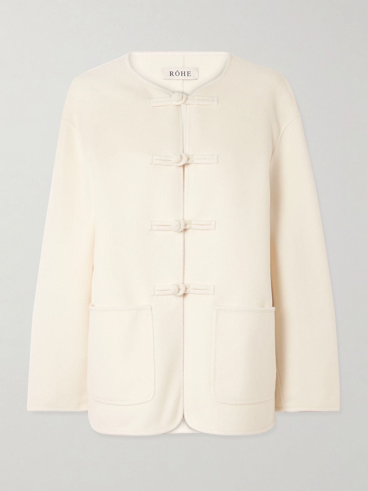 Rohe Traditional Double-faced Jacket In Off-white